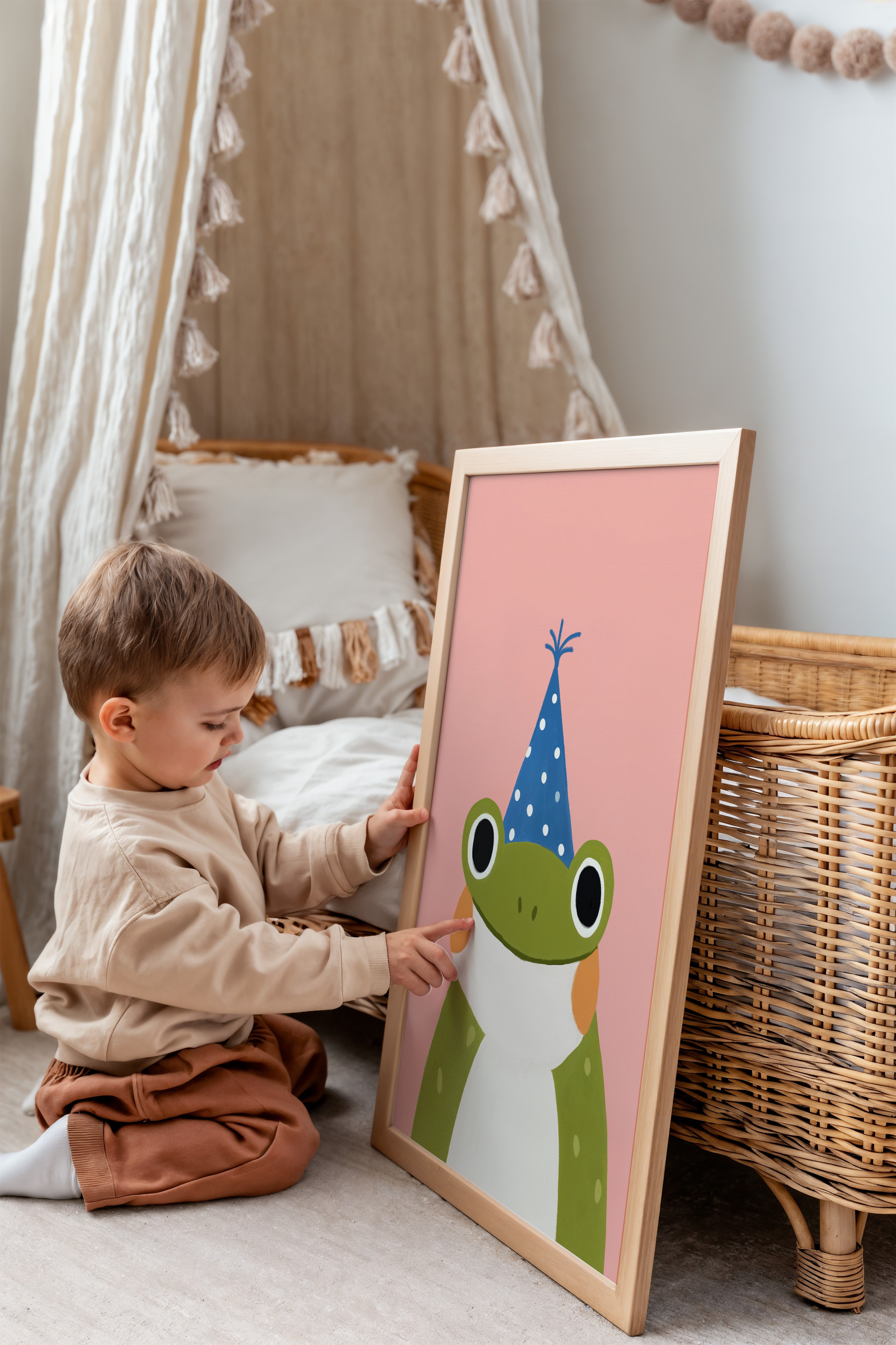 Kinderkamer print - Birthday Froggy