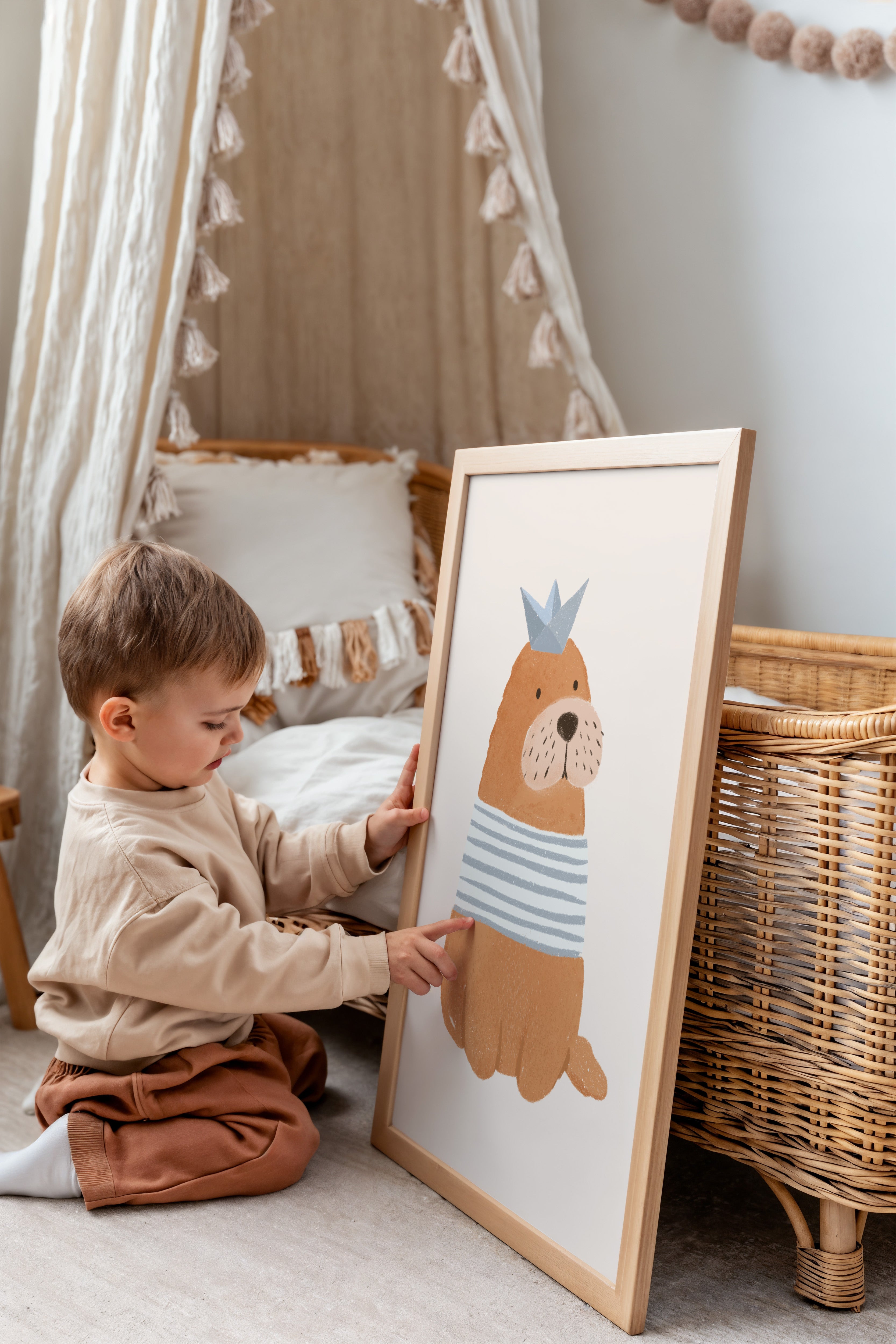 Nursery print – Seal with sailor hat