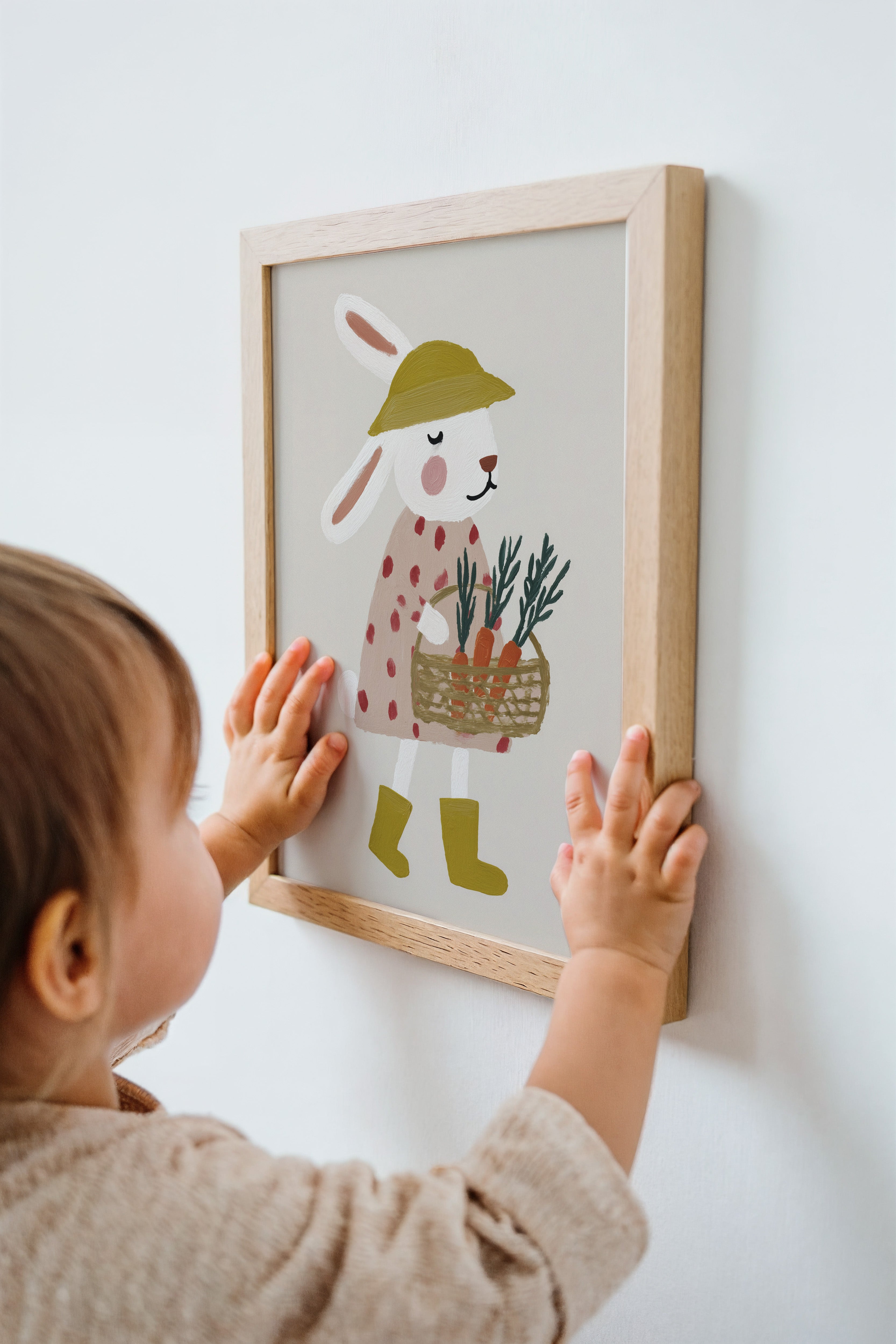 Kinderkamer print - Konijn met wortels