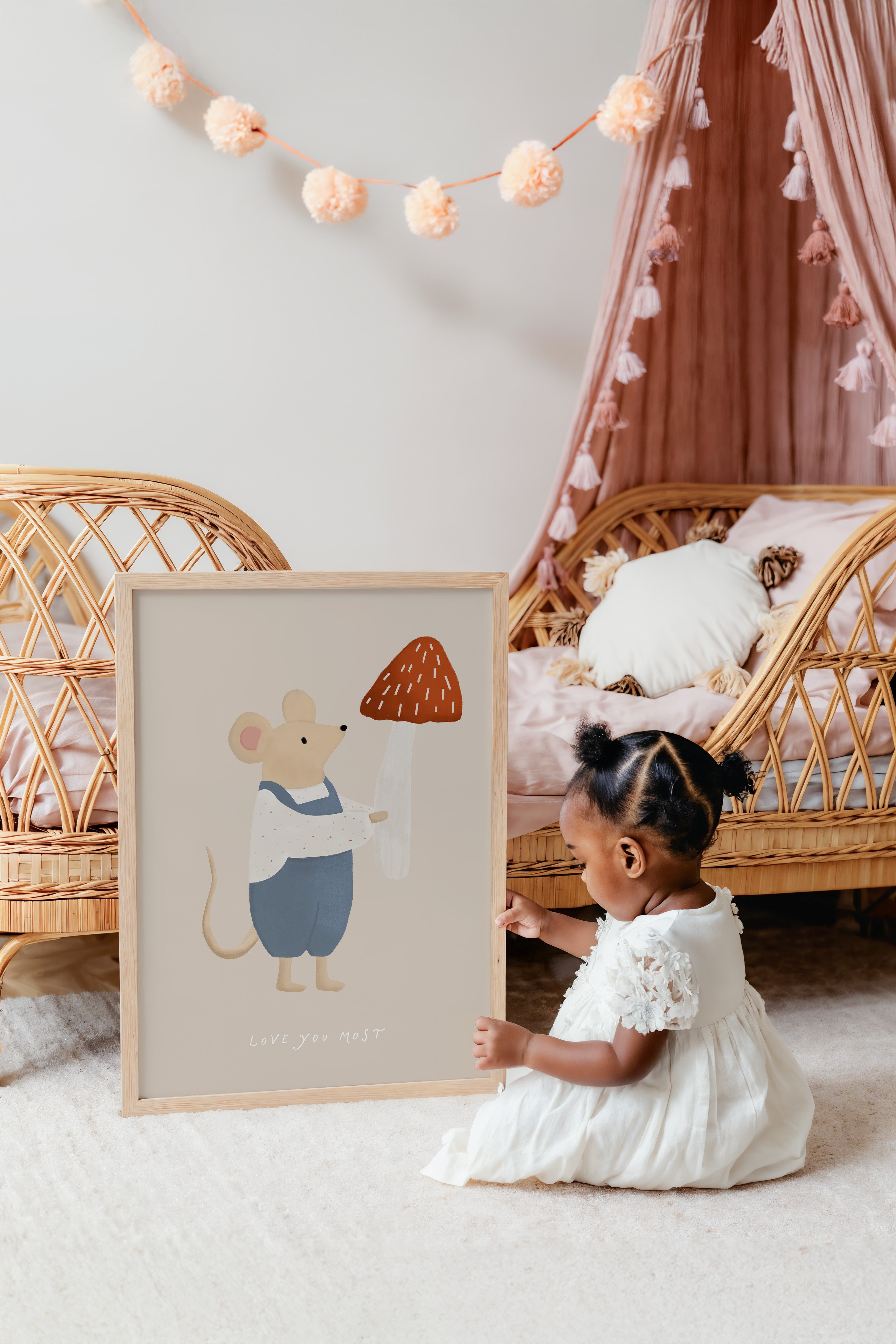 Nursery print - Love you most