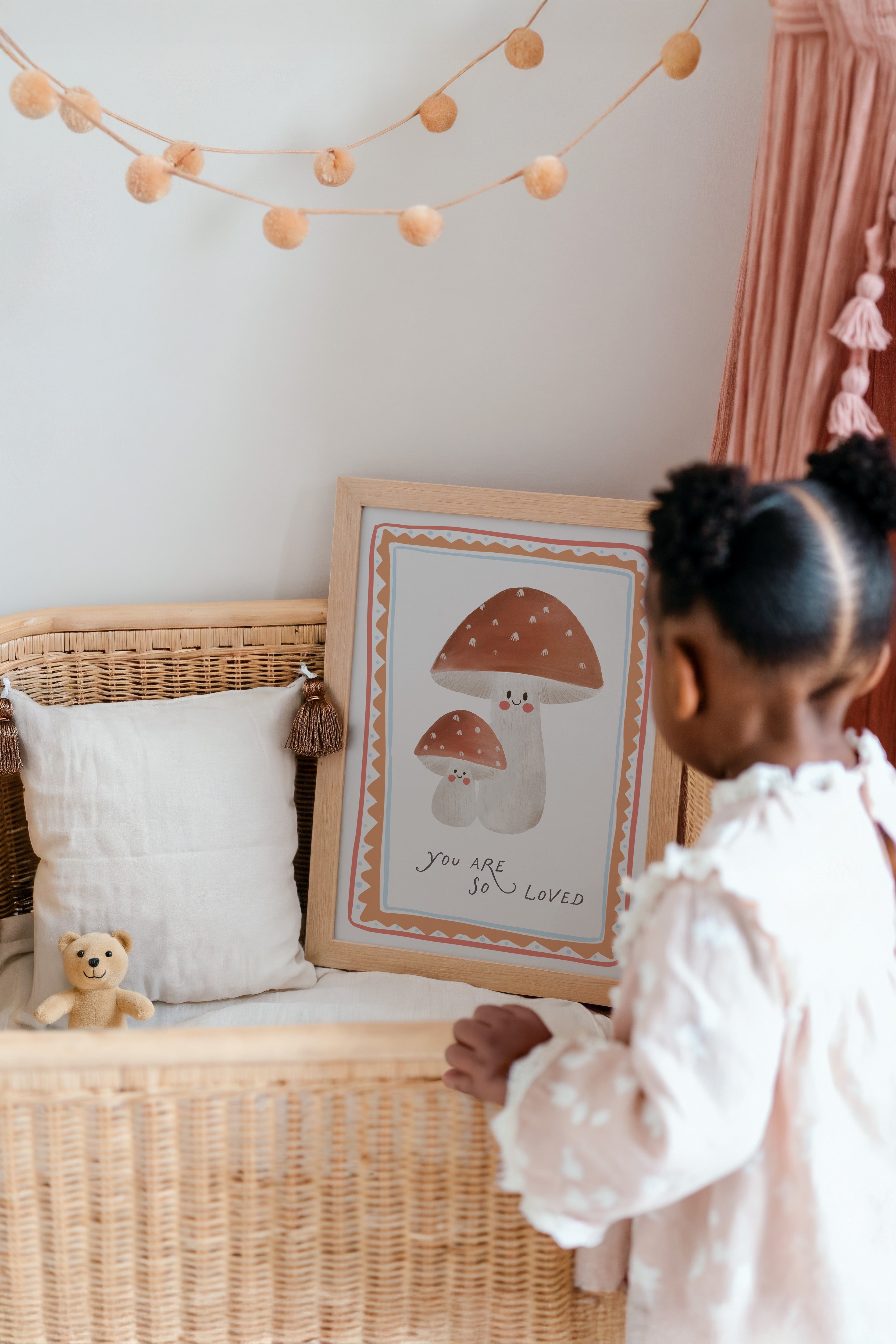 Nursery print – You Are So Loved Mushrooms