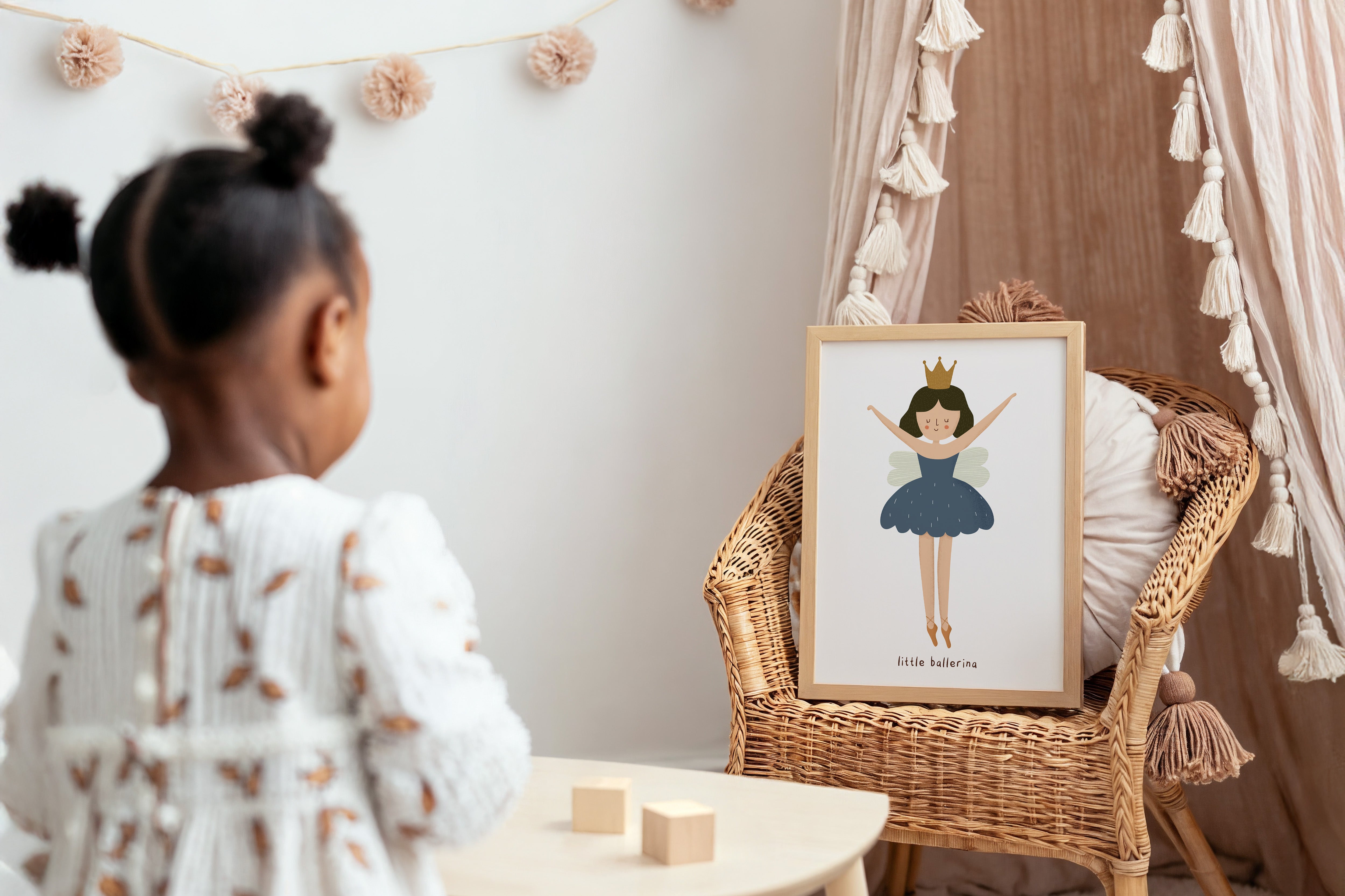 Kinderkamer print - Little ballerina