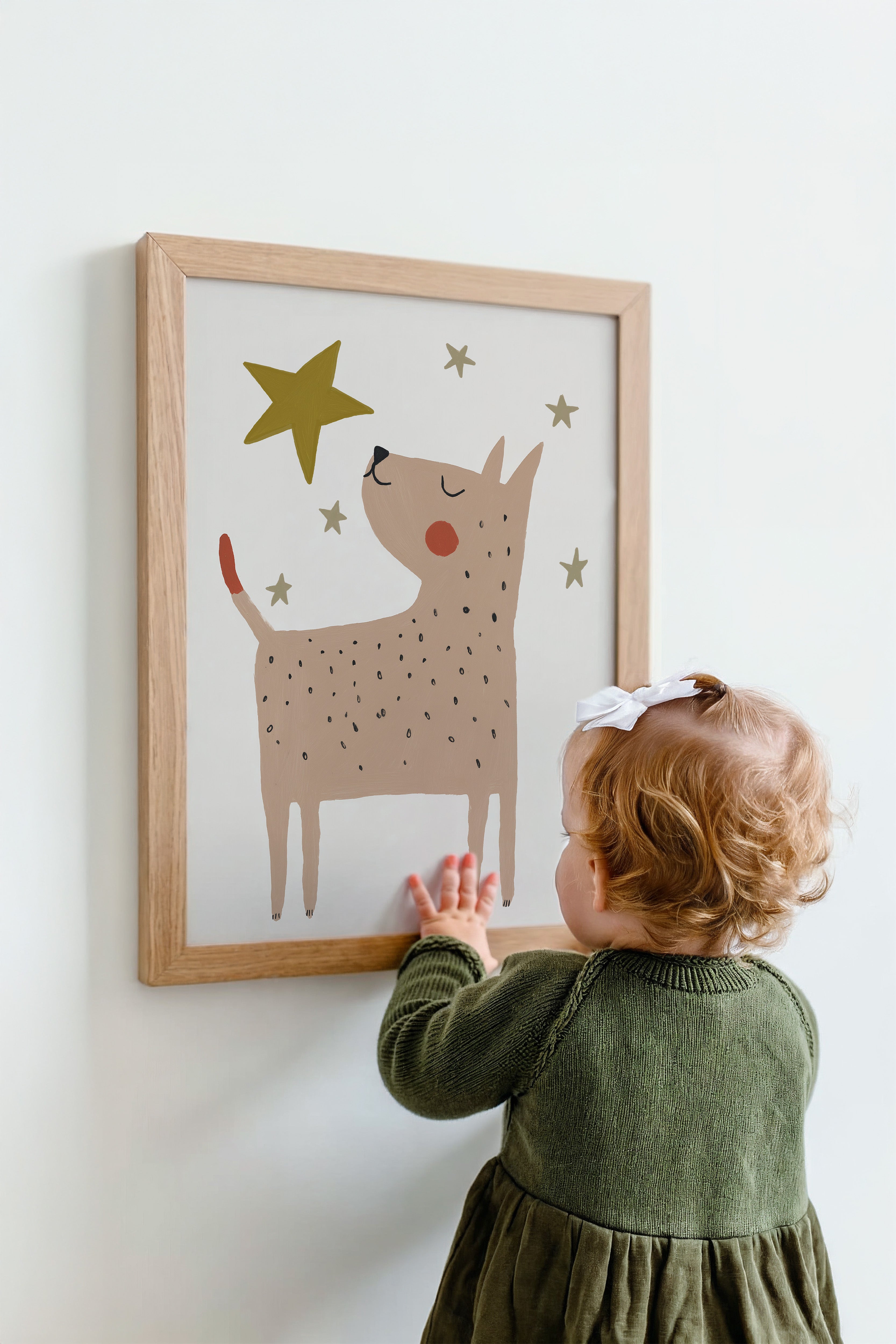 Kinderkamer print - Hond met ster