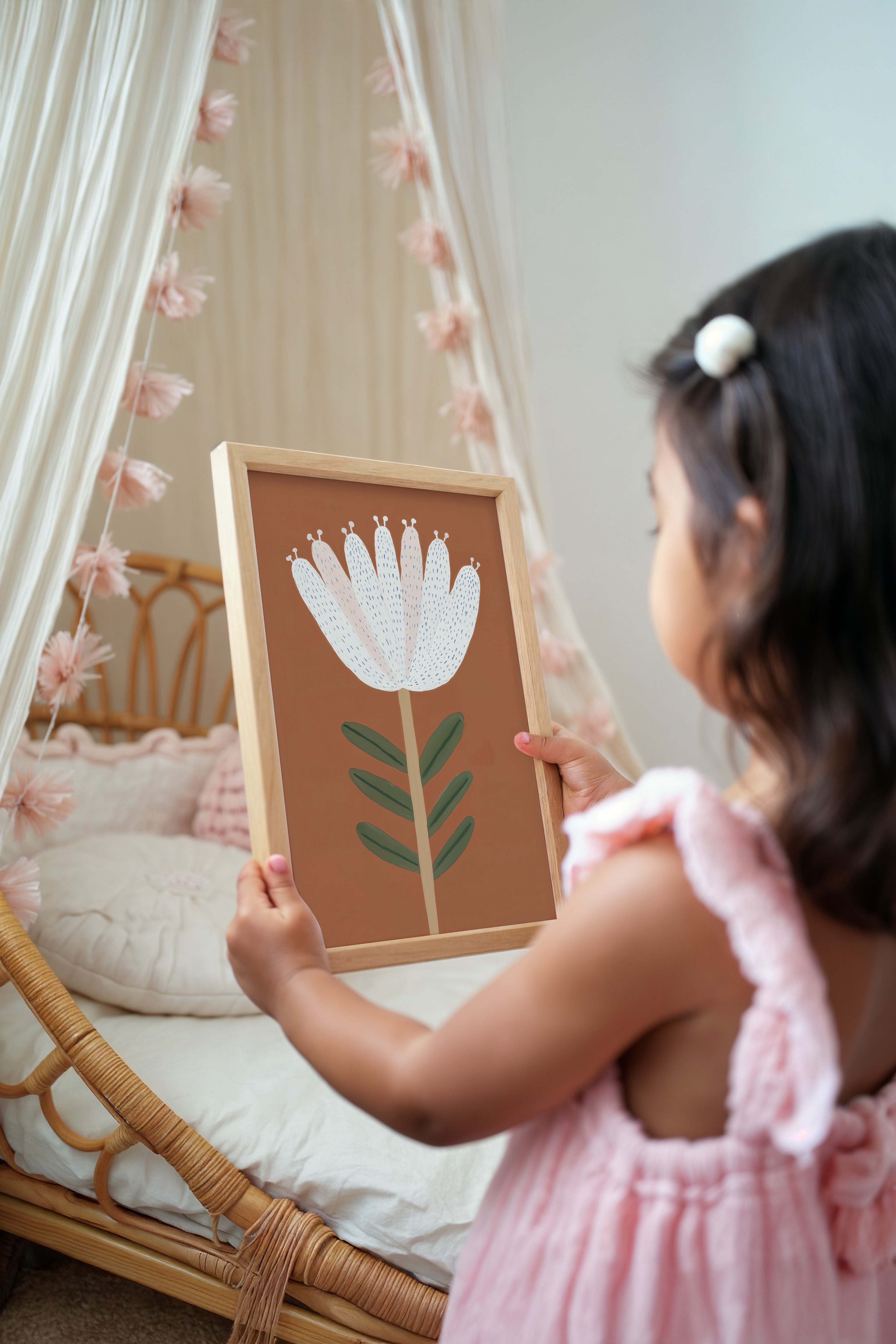 Kinderkamer print - Abstracte bloem