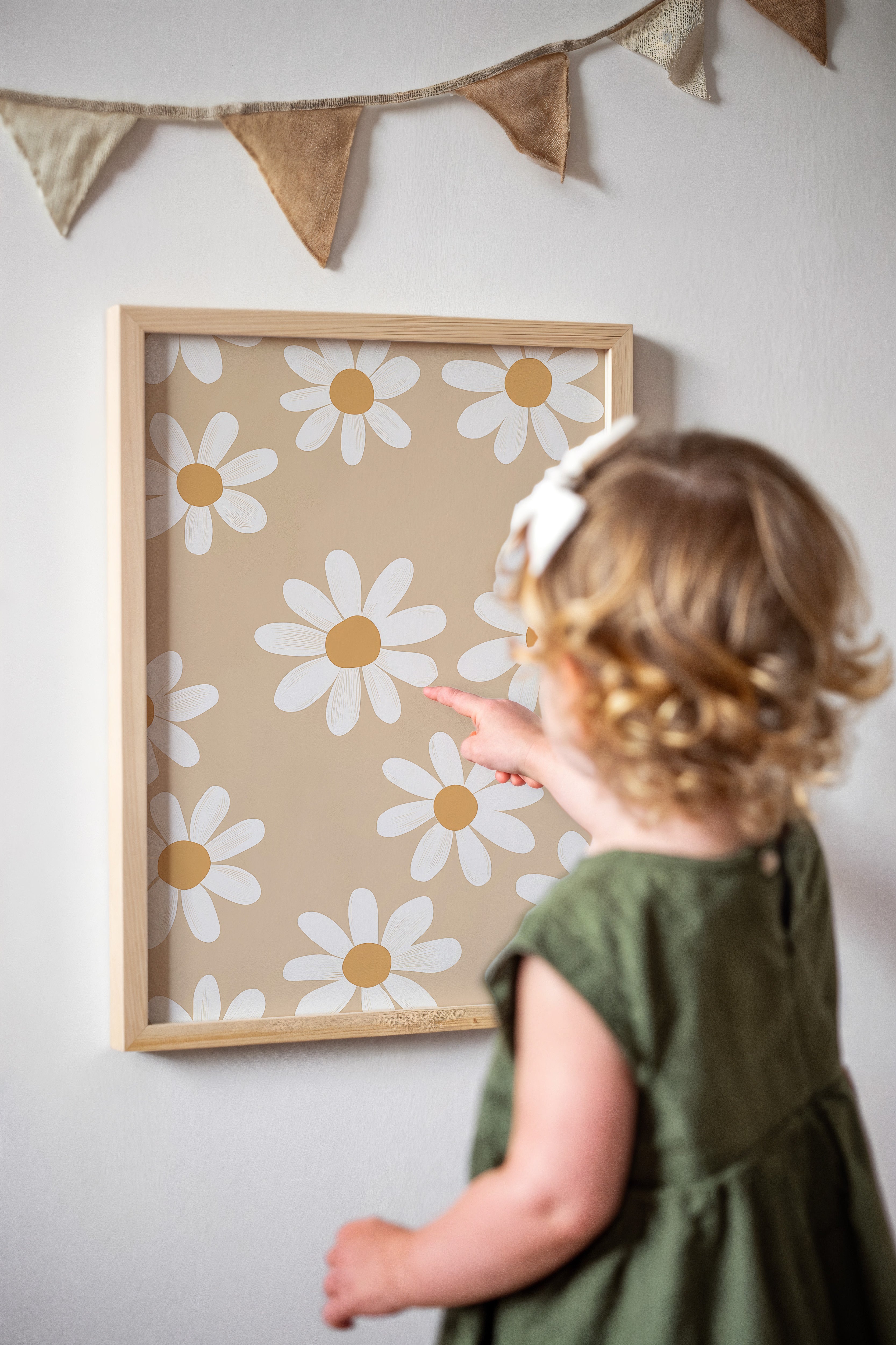 Kinderkamer print - Madeliefjes Patroon