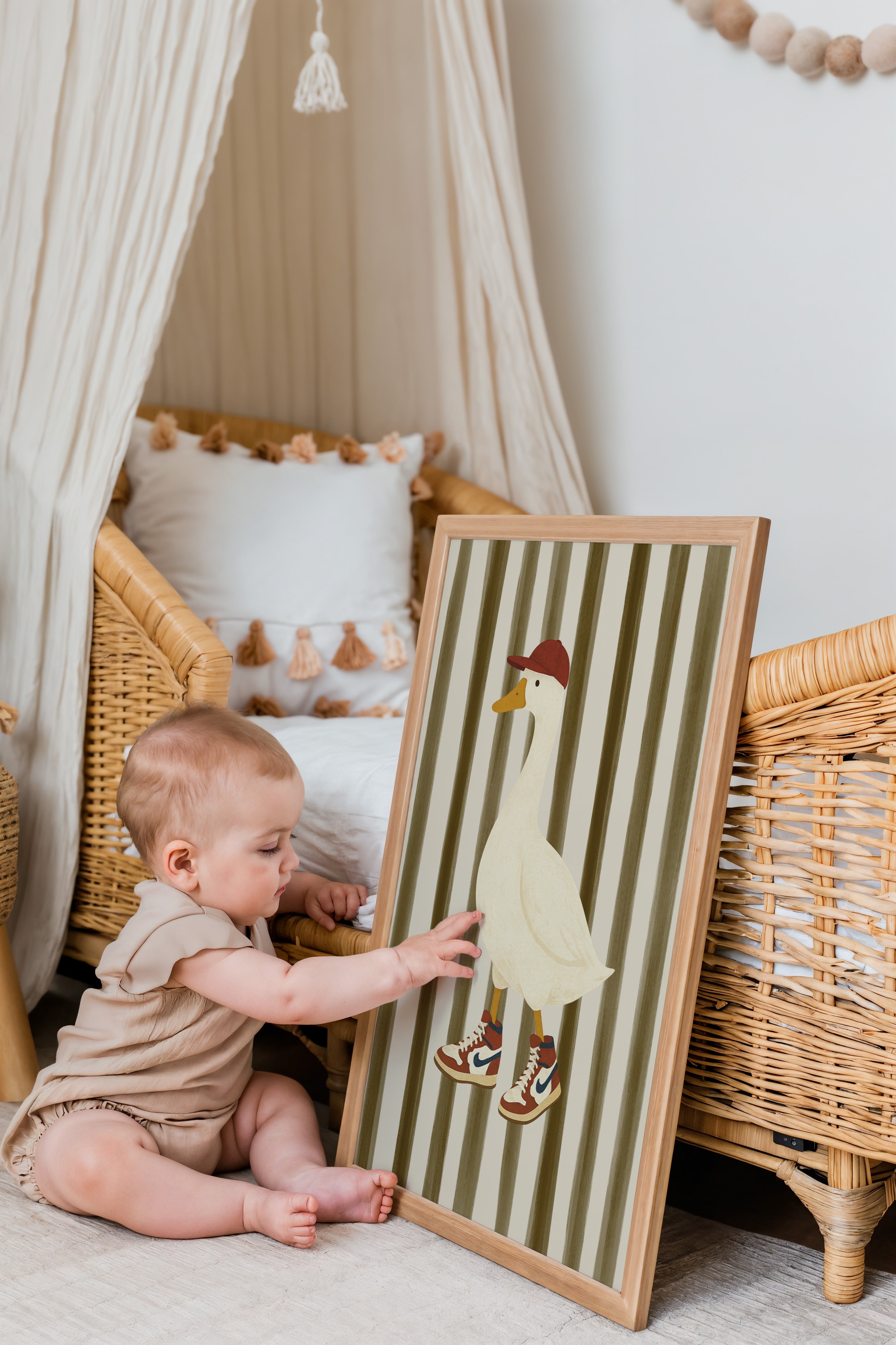 Kinderkamer poster - Gans op sneakers | Sport