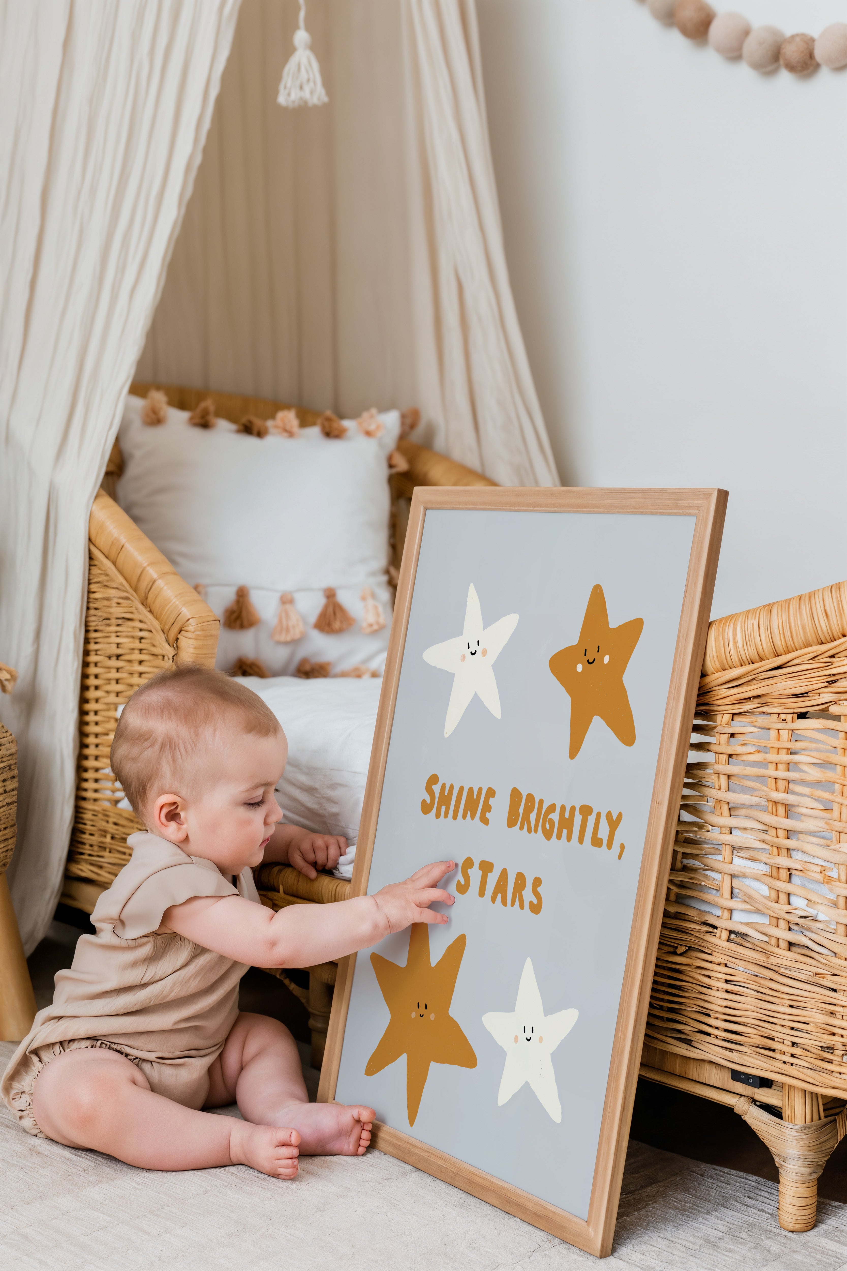 Kinderkamer print - Shine brightly stars