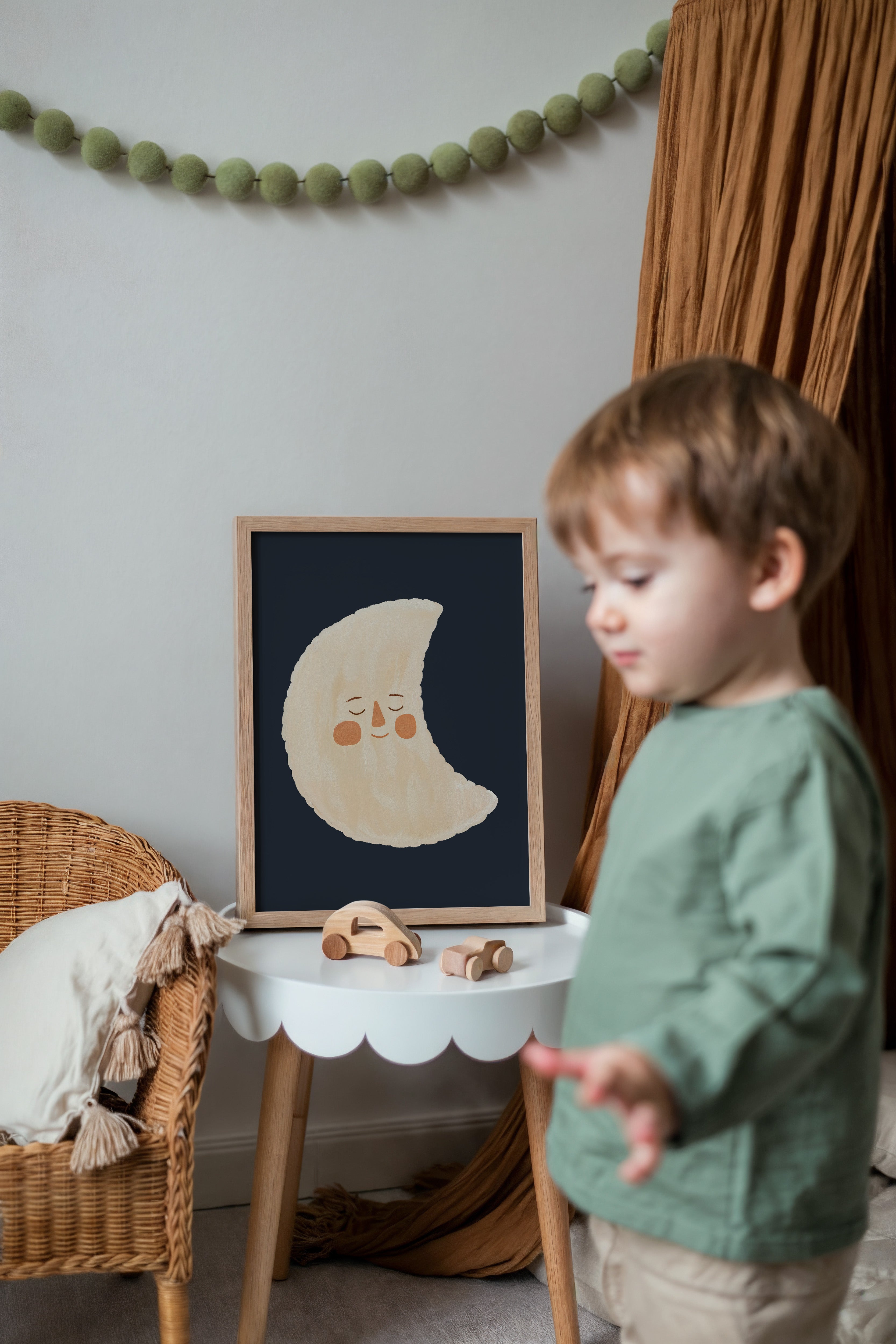 Kinderkamer print - Dromerige maan