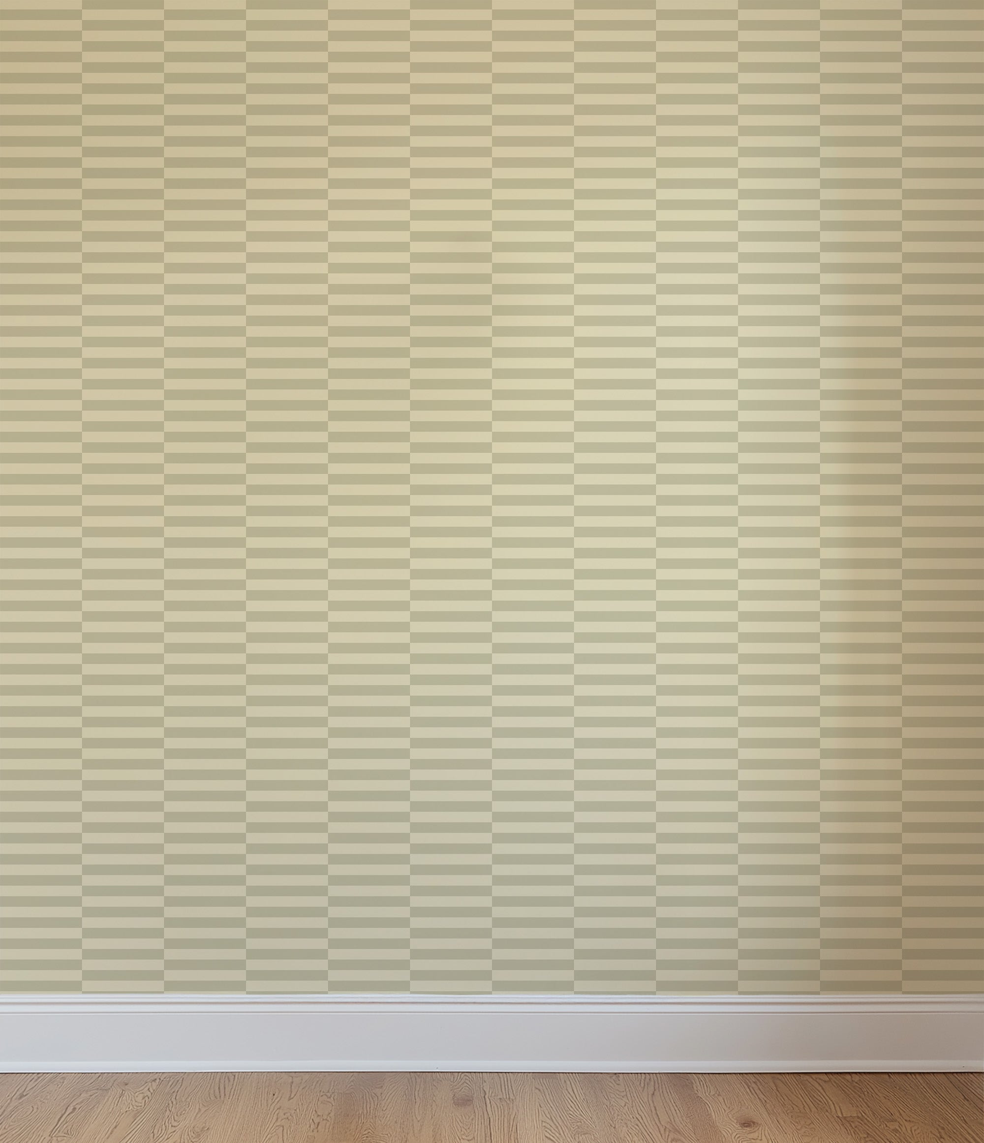 Wallpaper Cheeky Checks - butter sage