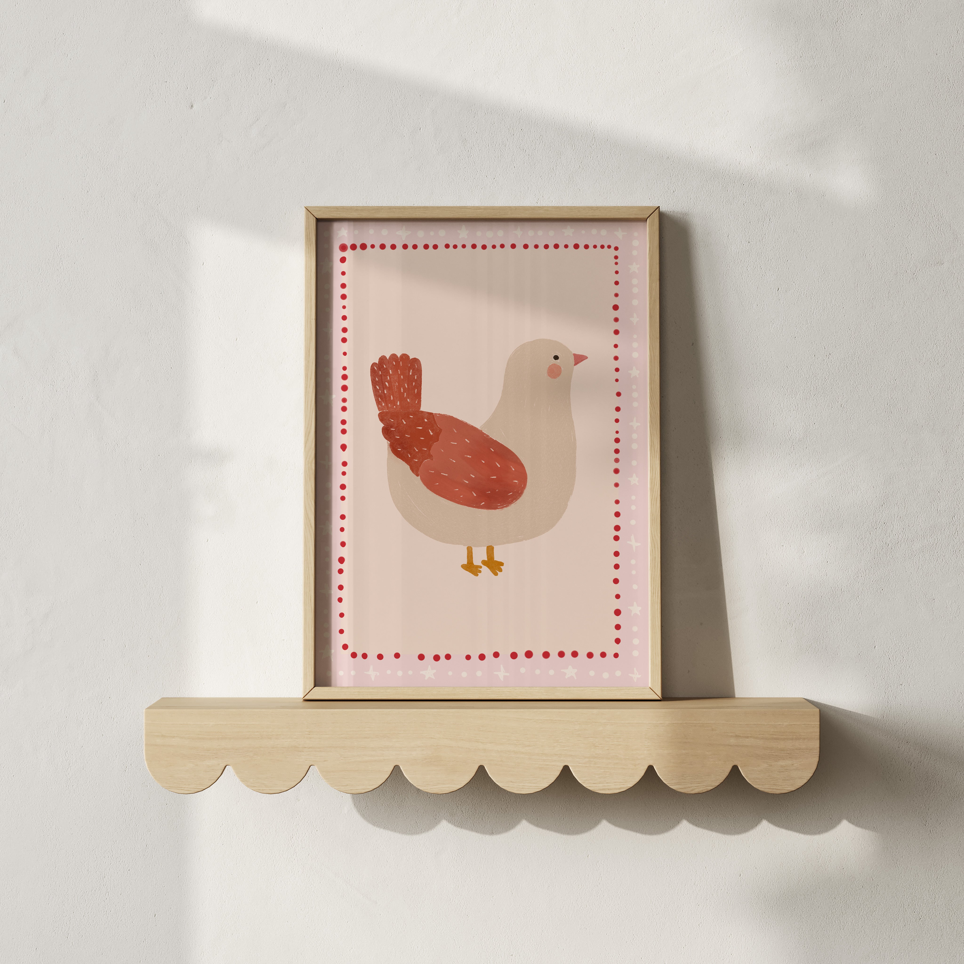 Kinderkamer print – Vrolijke Kip