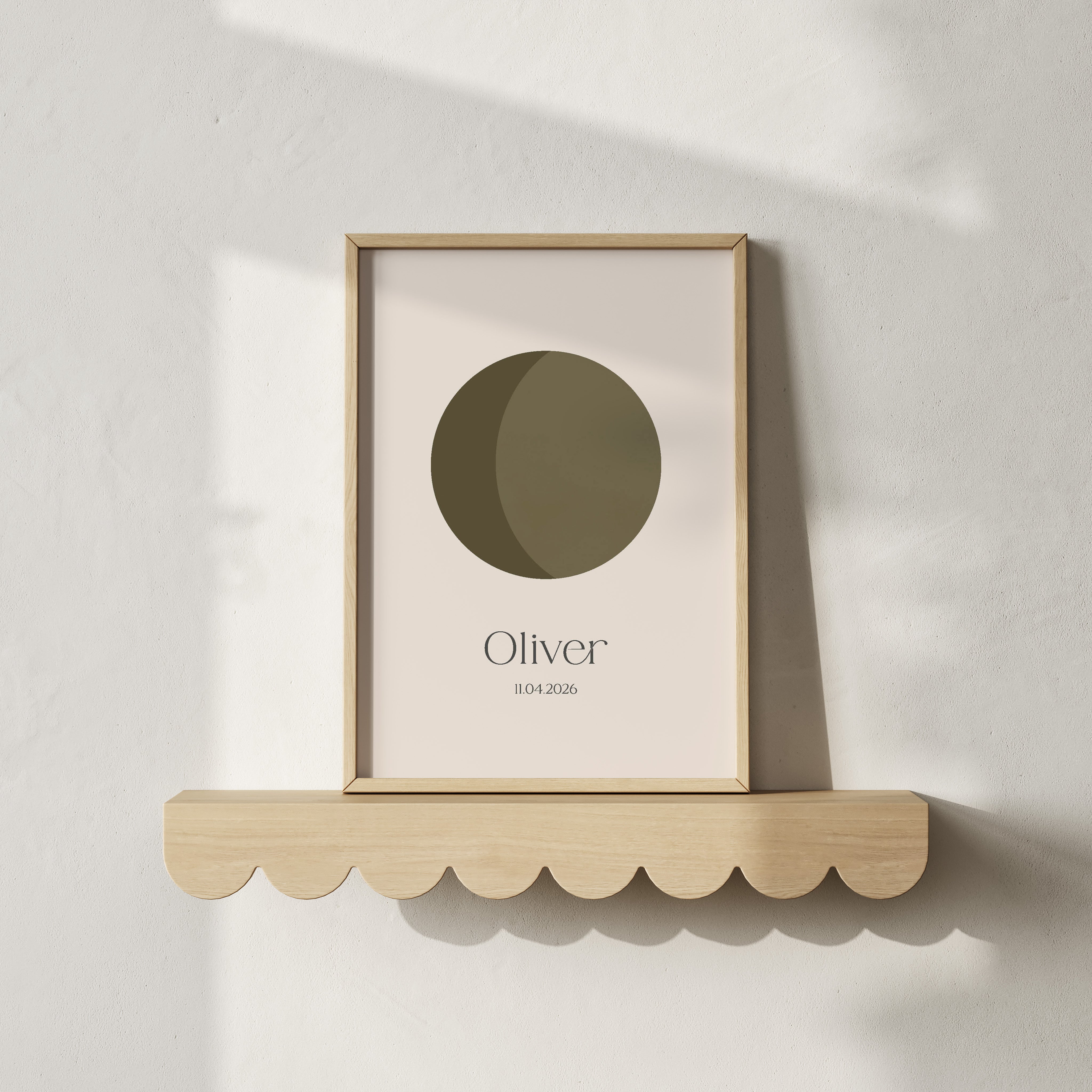 Birth poster Soft Frame - stripes