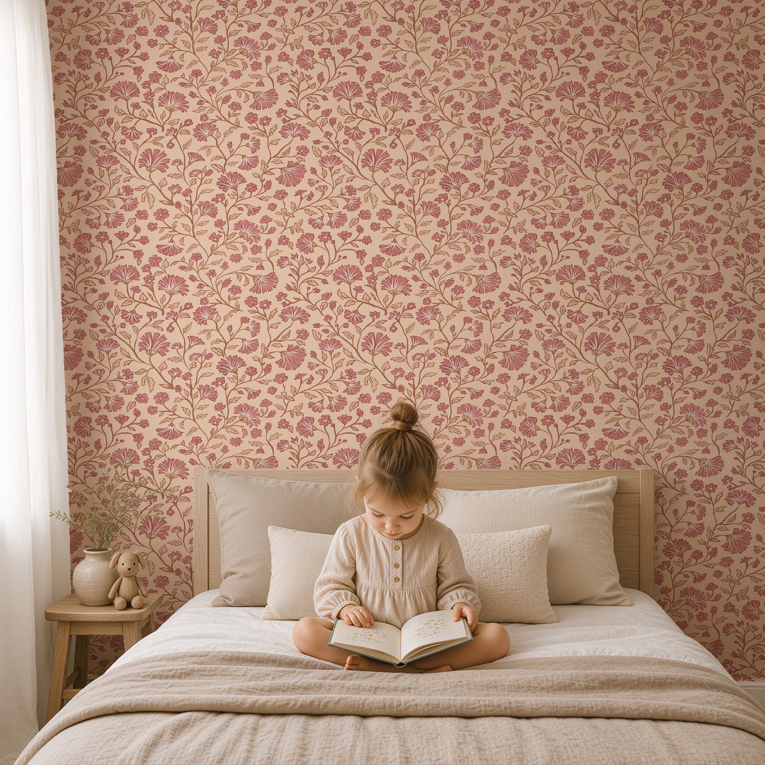 Wallpaper Tiny Blossom - apricot