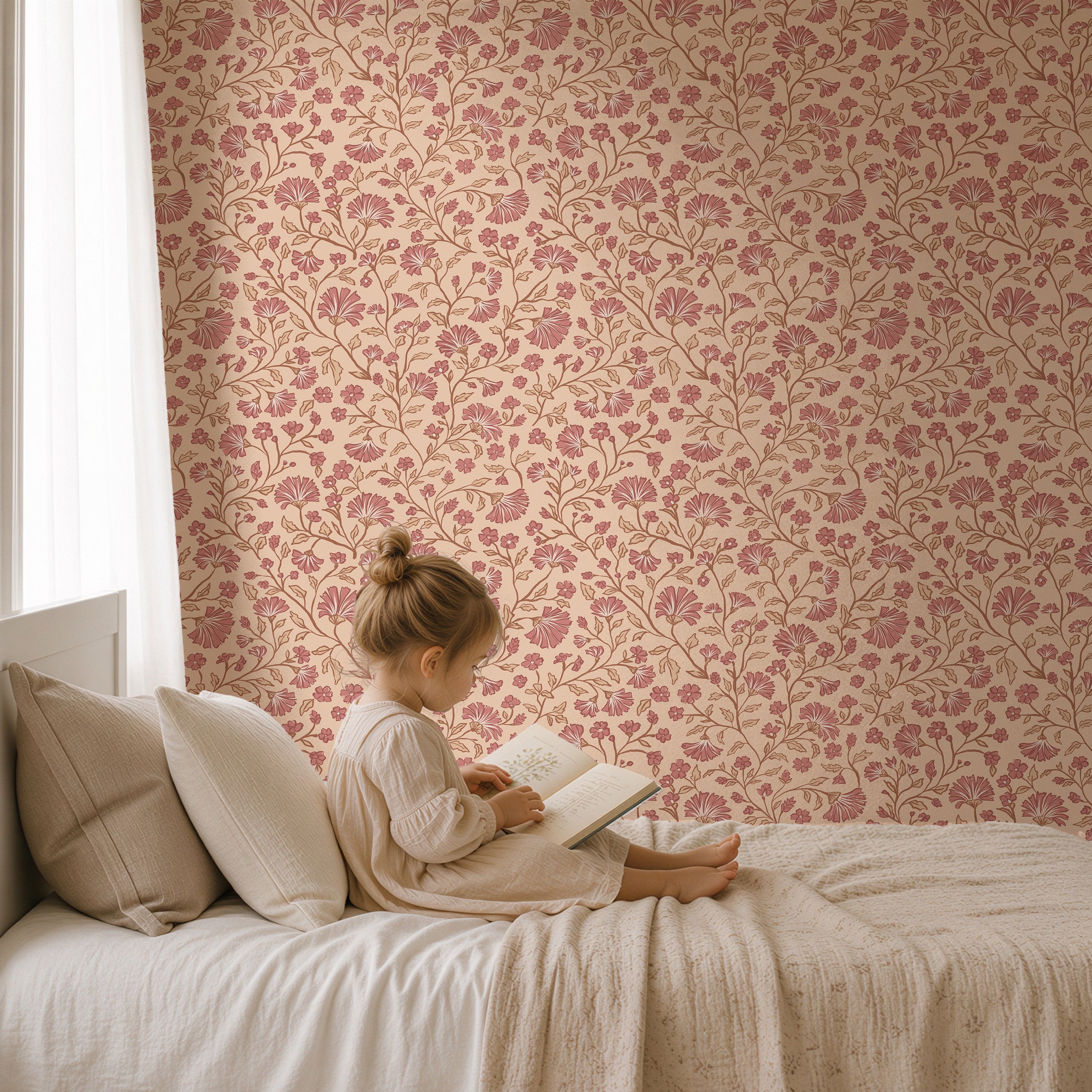 Wallpaper Tiny Blossom - apricot