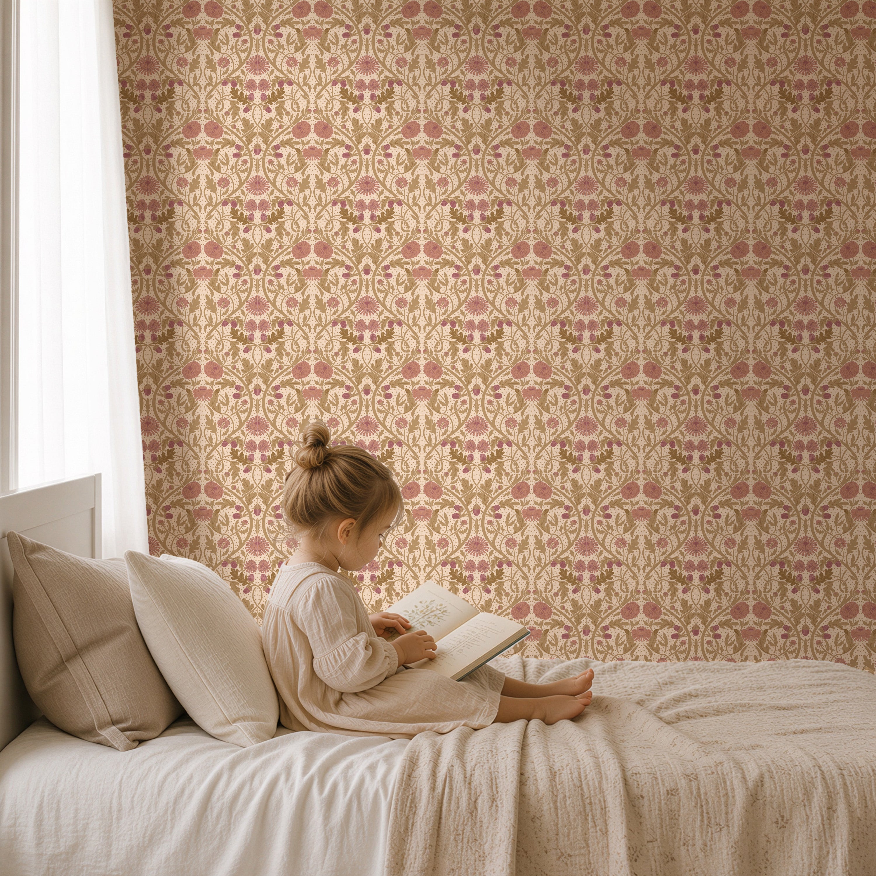 Wallpaper Willow Bloom - honey blush