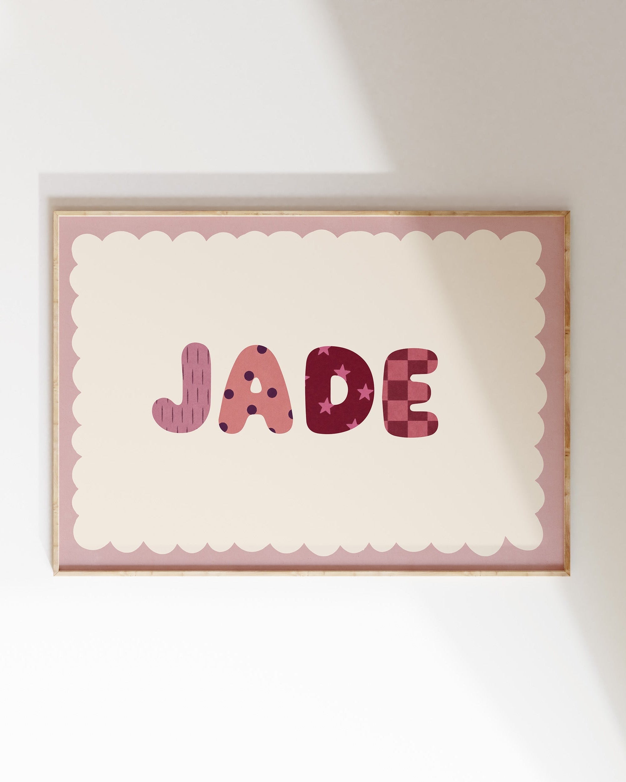 Name poster Dot fun - pink