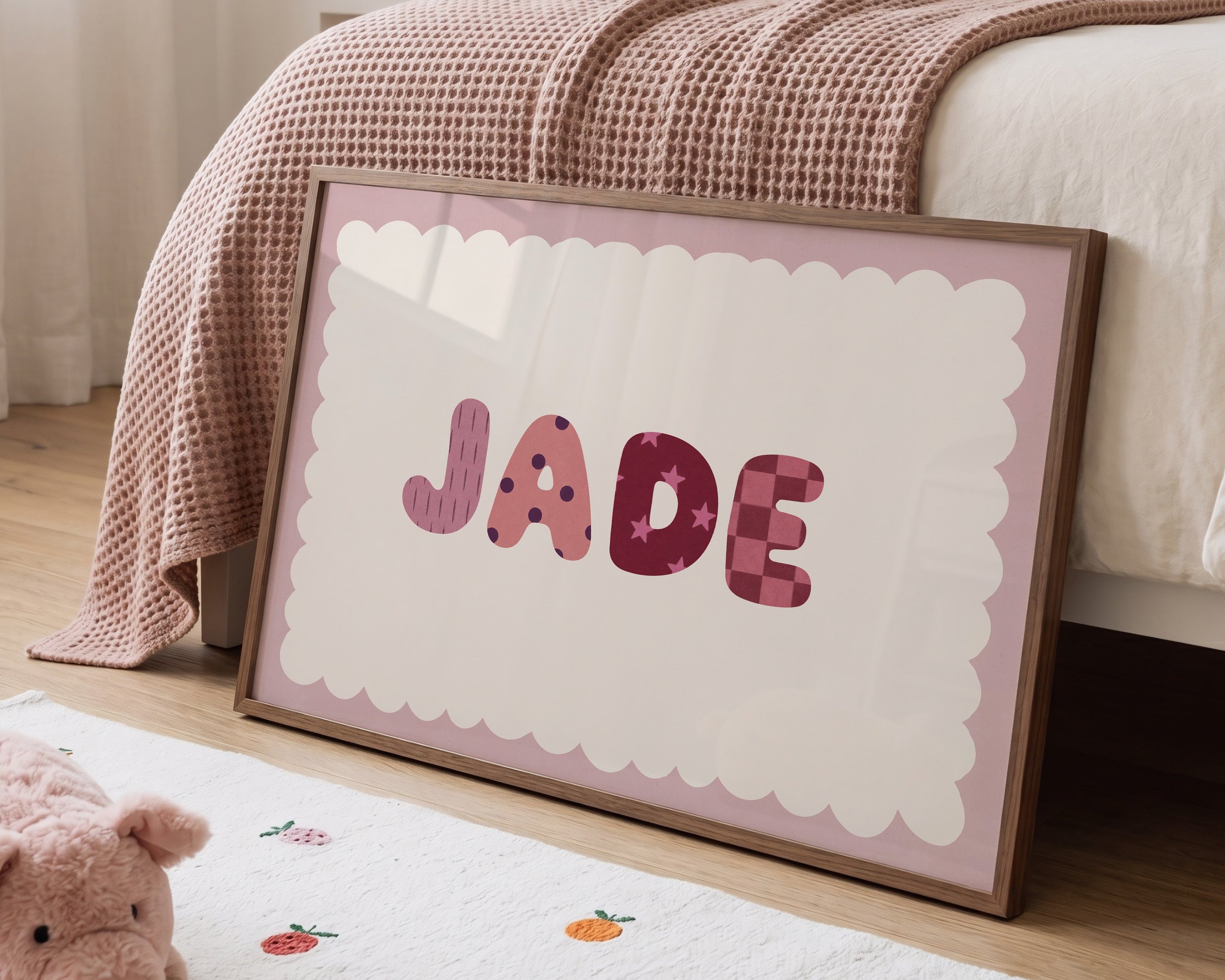 Name poster Dot fun - pink