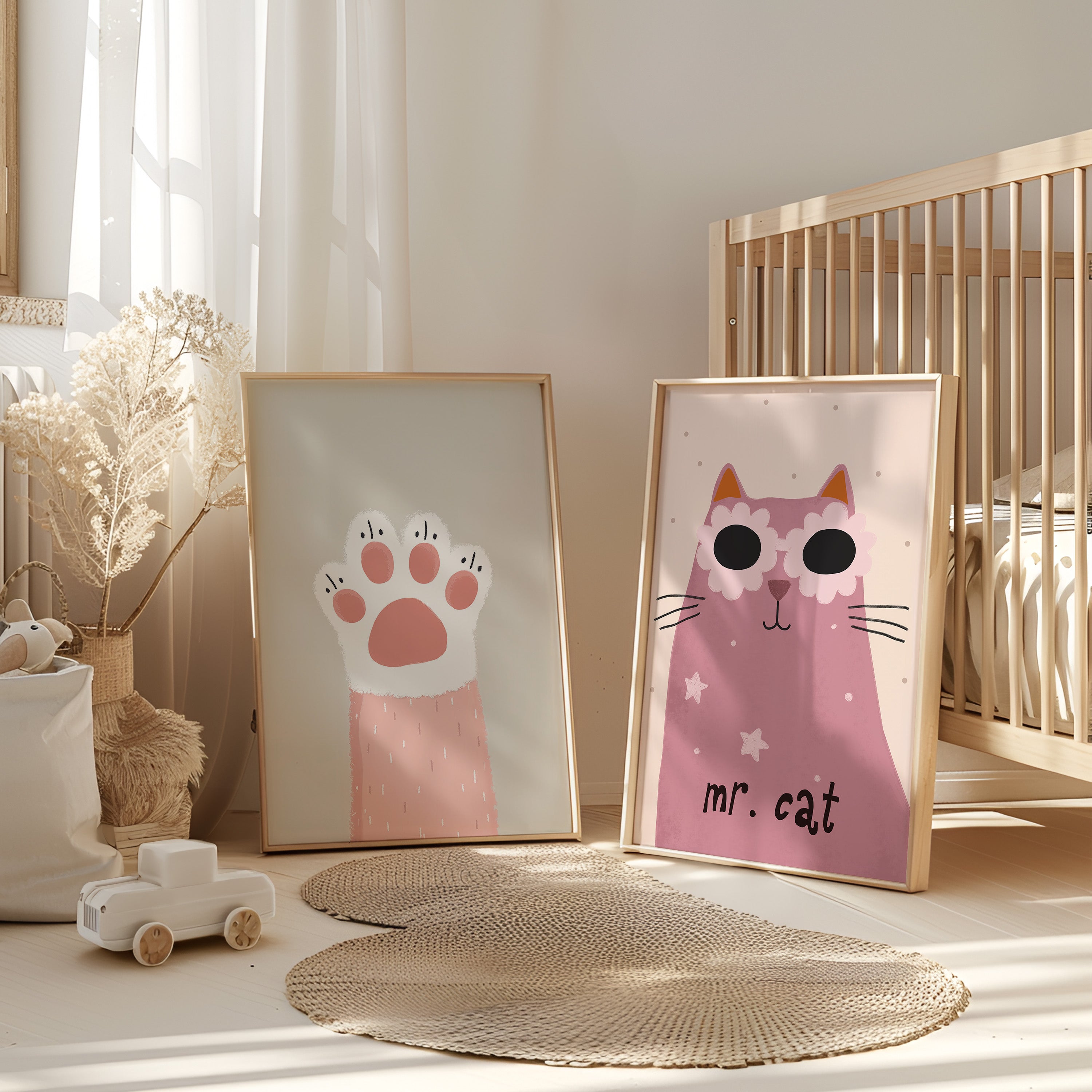 Kinderkamer print - Kattenpoot