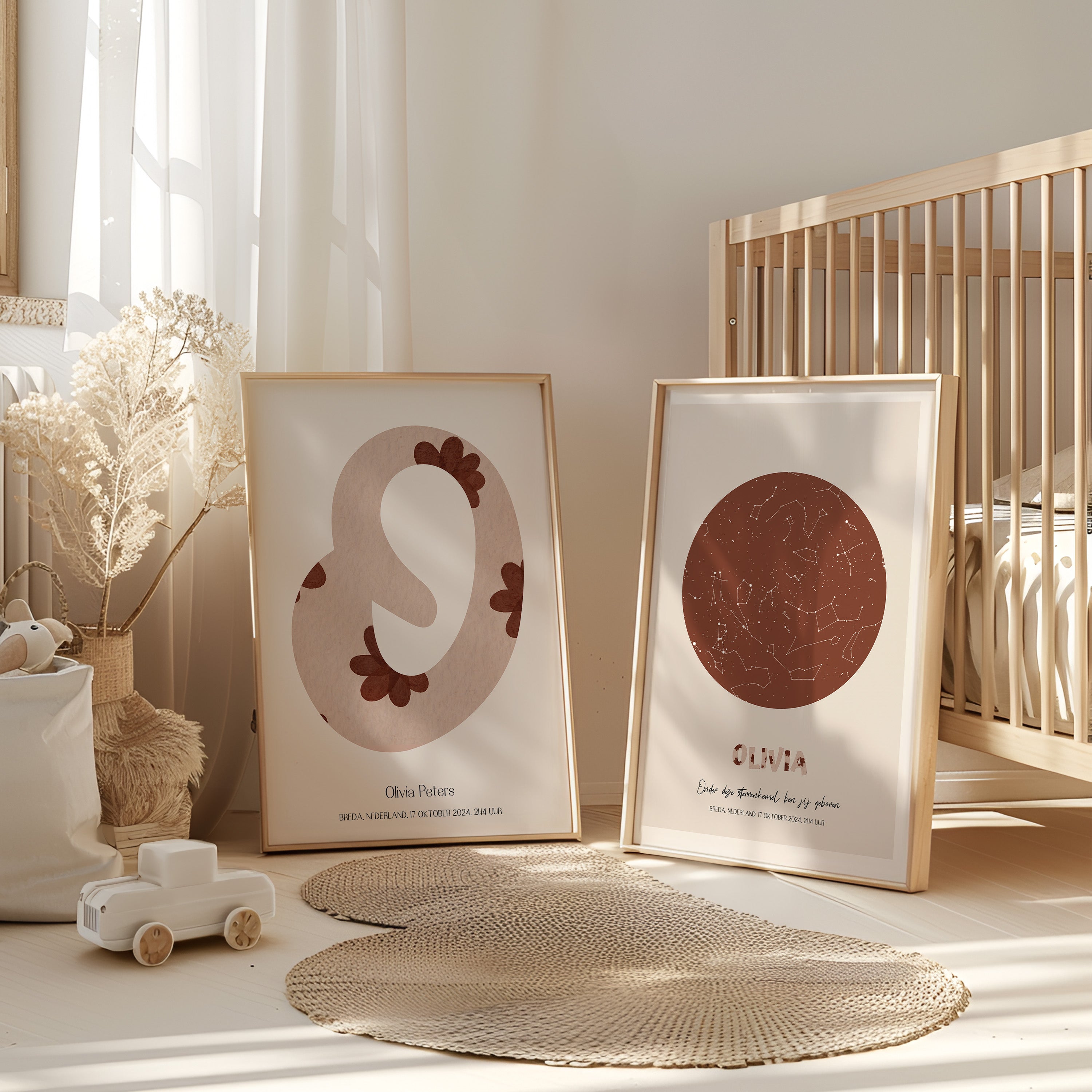 Sterrenhemel poster - KLEINE GROTE BEER | bruin