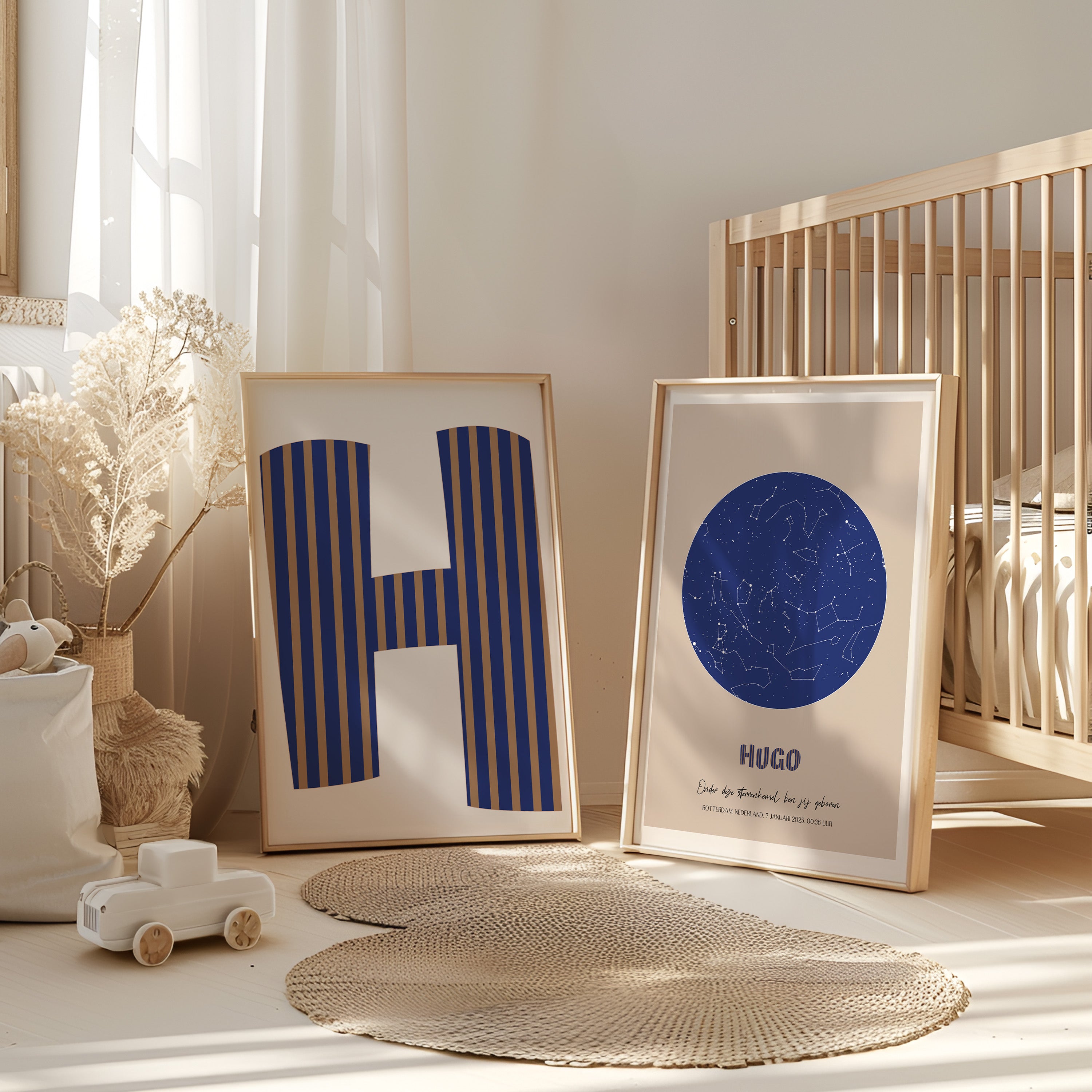 Sterrenhemel poster - KLEINE GROTE BEER | blauw