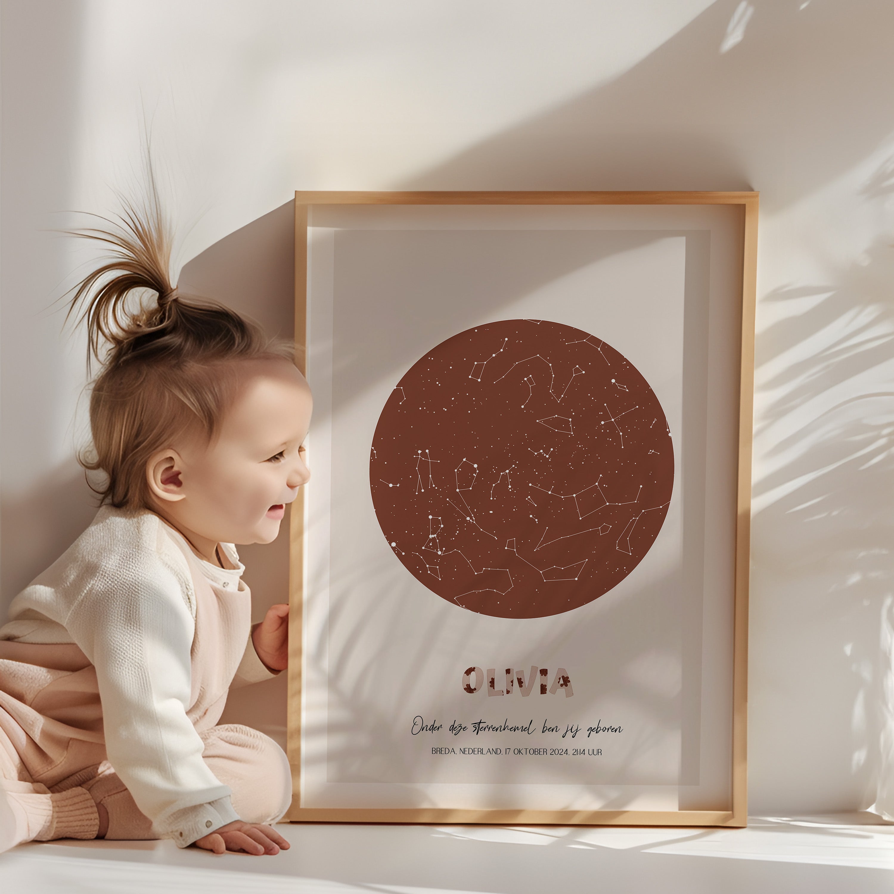 Sterrenhemel poster - KLEINE GROTE BEER | bruin