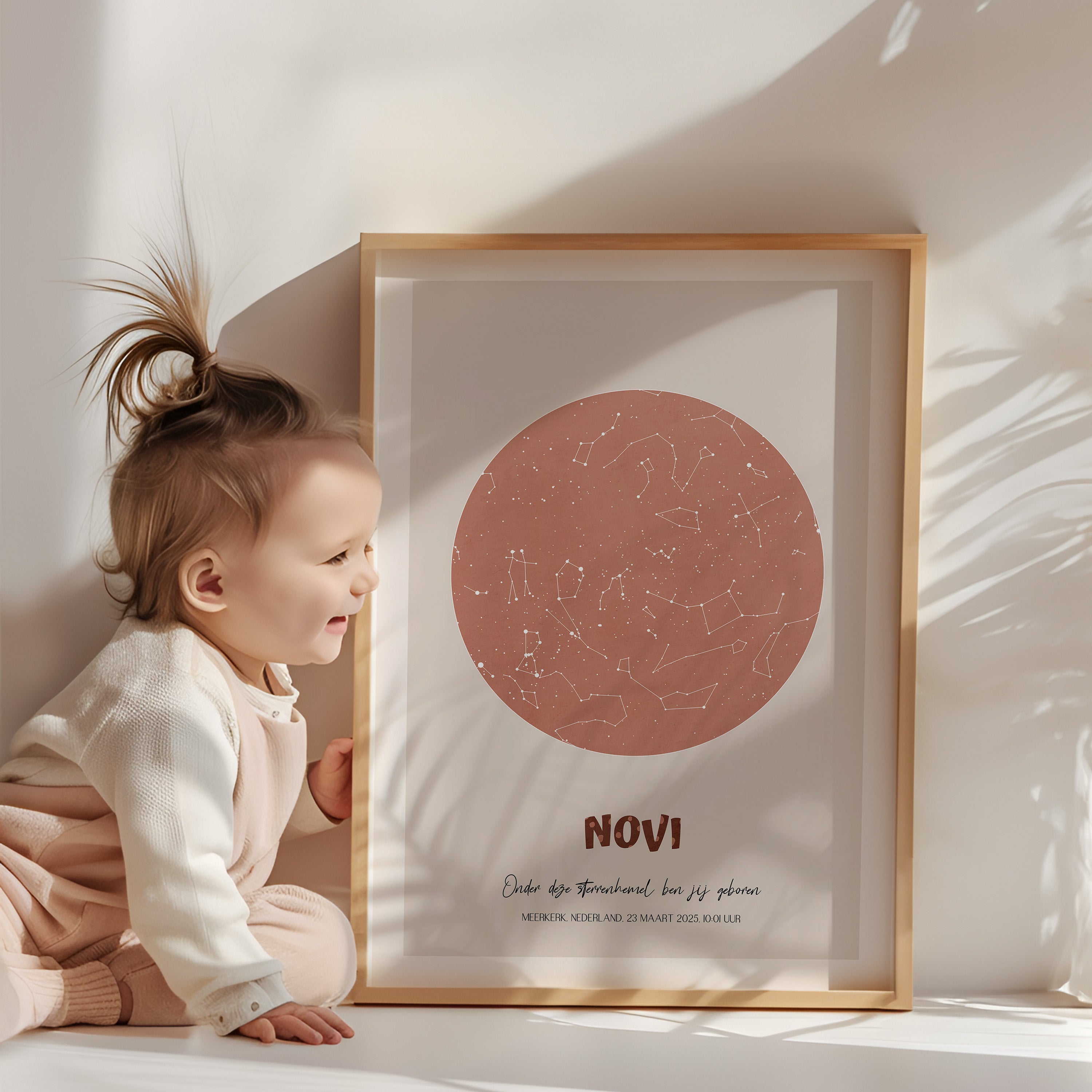 Sterrenhemel poster - KLEINE GROTE BEER | terracotta