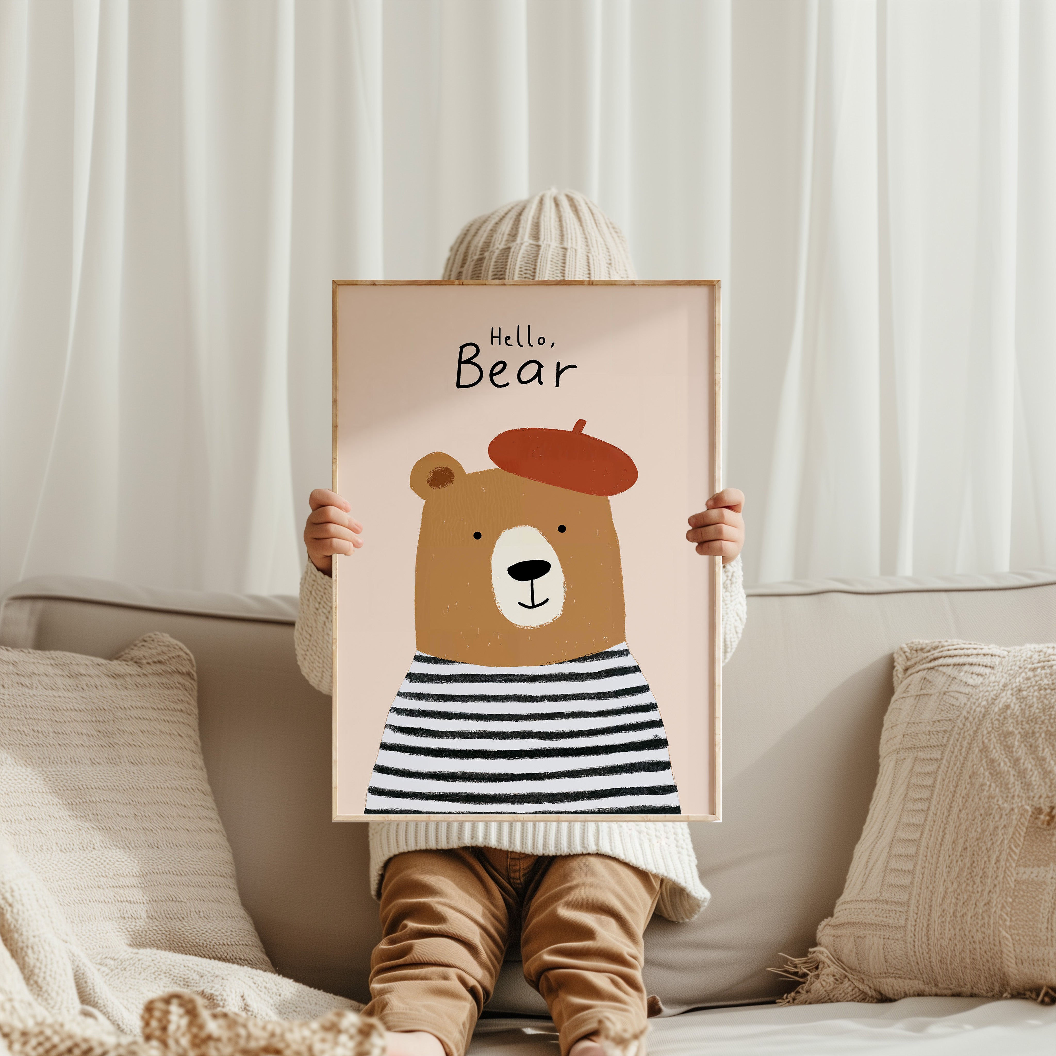 Kinderkamer print - Hello bear