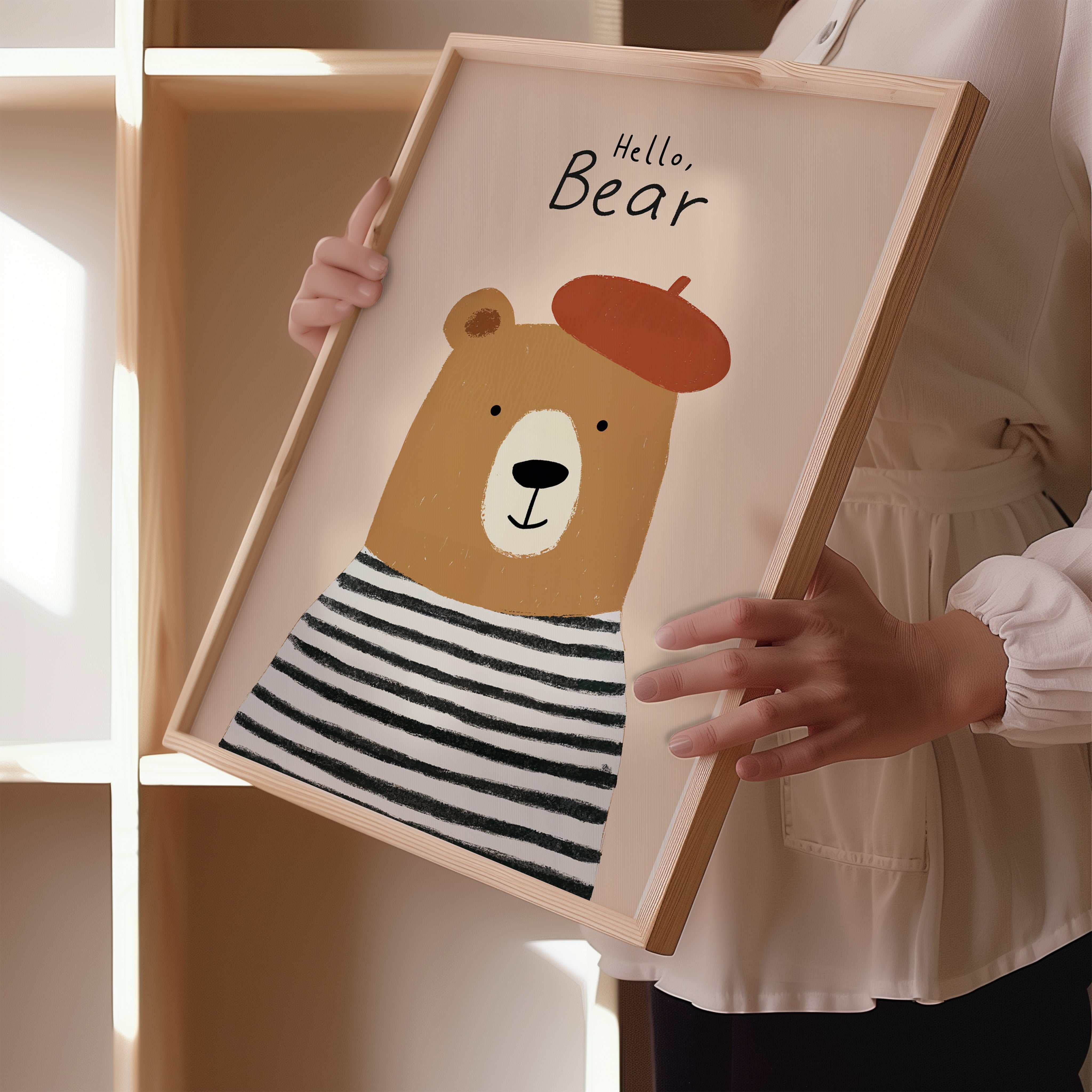 Kinderkamer print - Hello bear