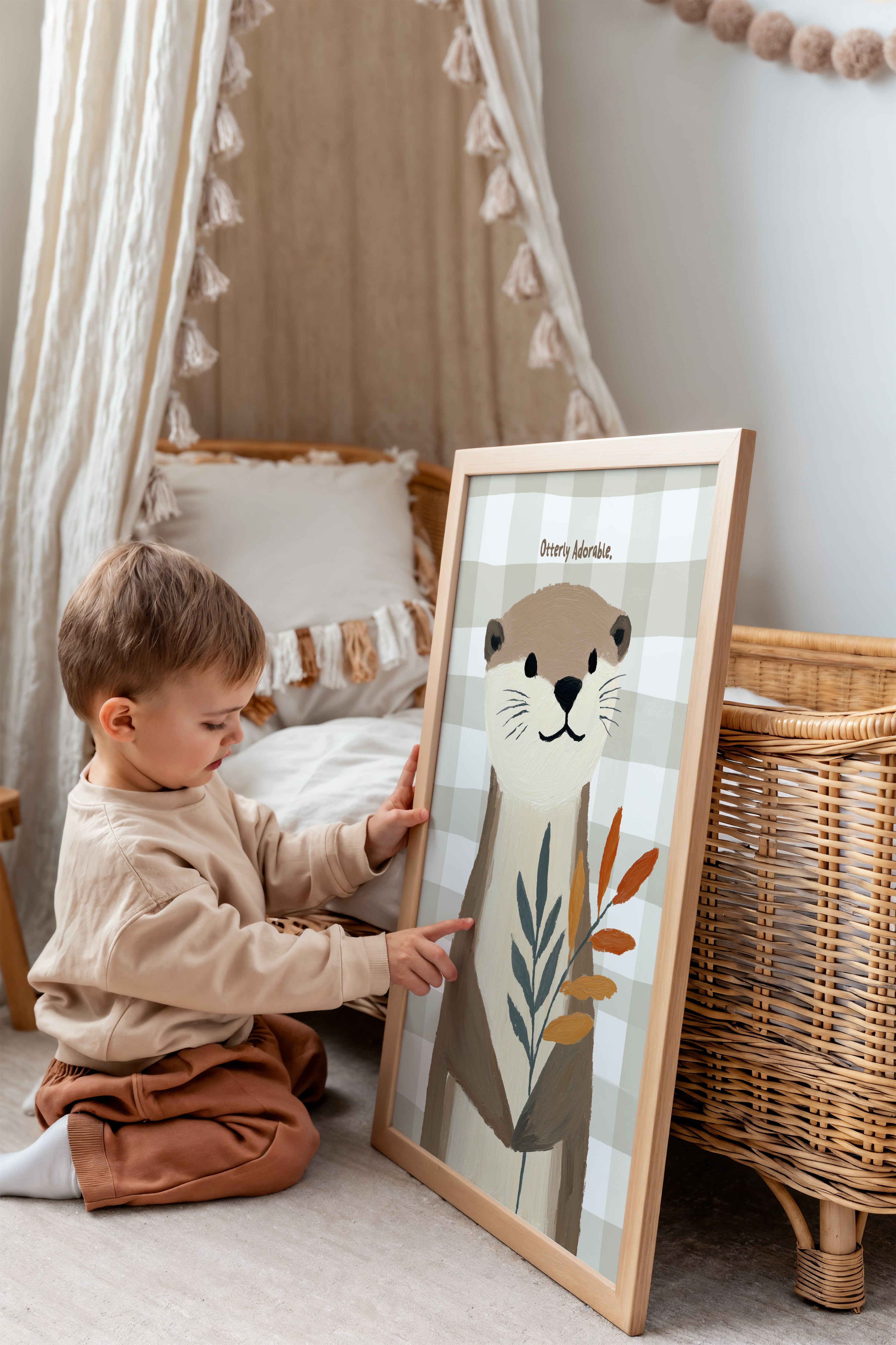 Kinderkamer print -Otter – Otterly Adorable
