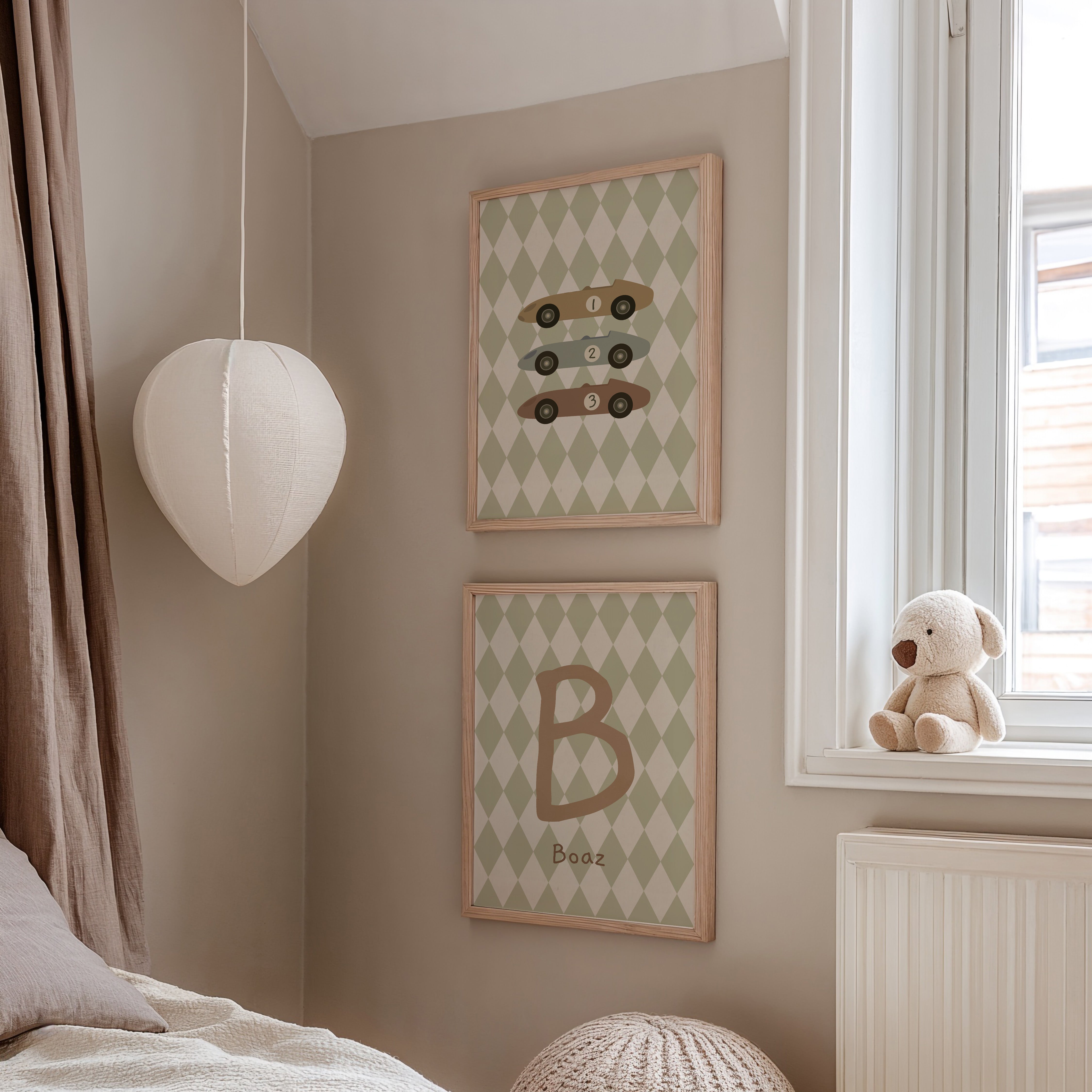 Naamposter Zacht Ruitje - groen