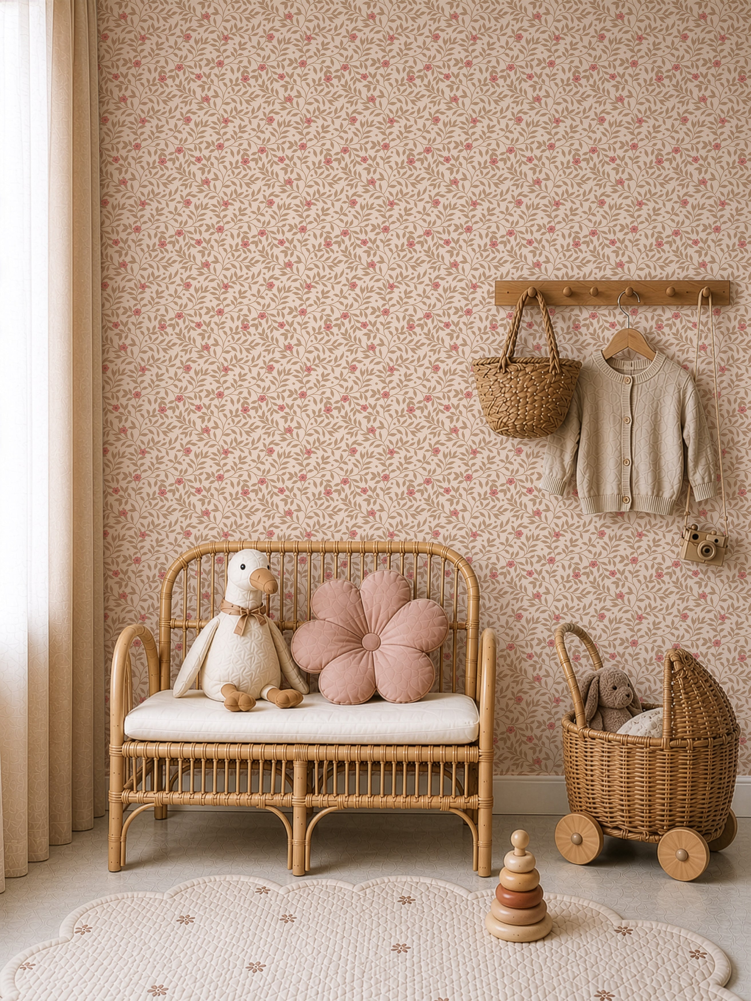 Wallpaper Tiny Blossom - apricot