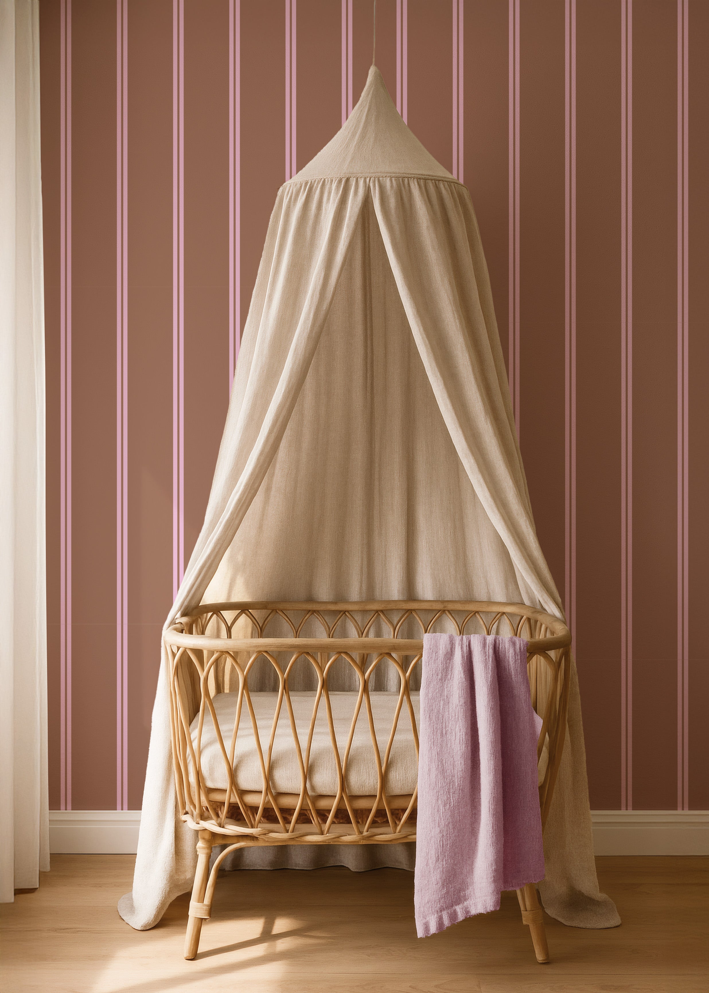 Behang Twisty Twins - chocolate