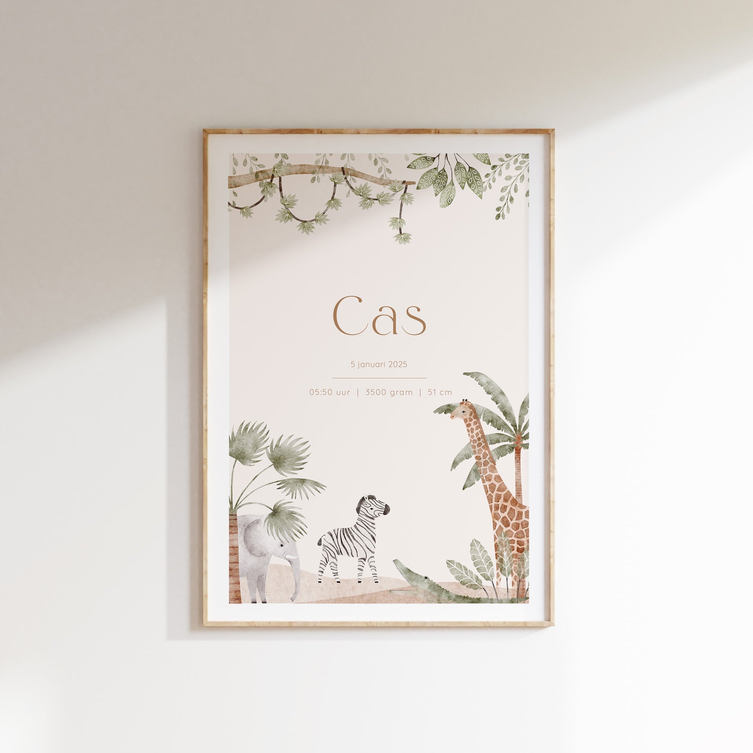 Geboorteposter Safari Dreams