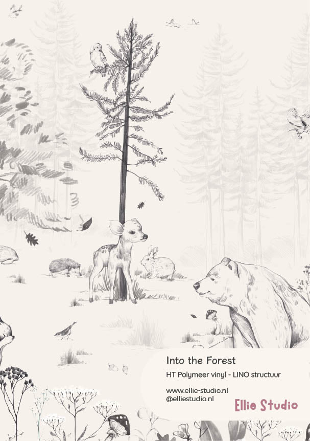 Muursticker staal - Into the Forest