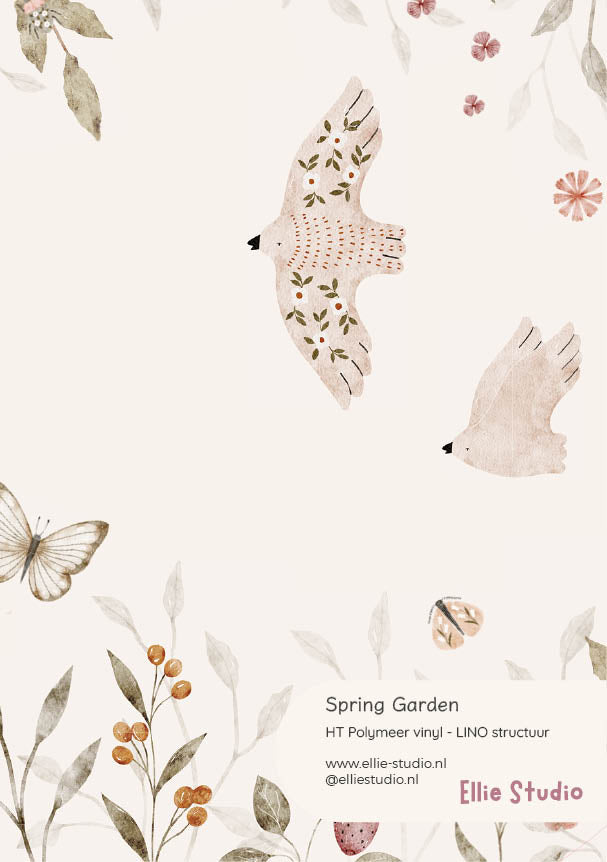Muursticker staal - Spring Garden