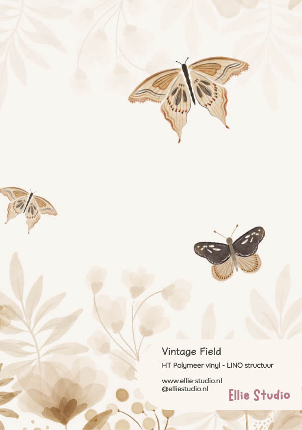 Muursticker staal - Vintage Field