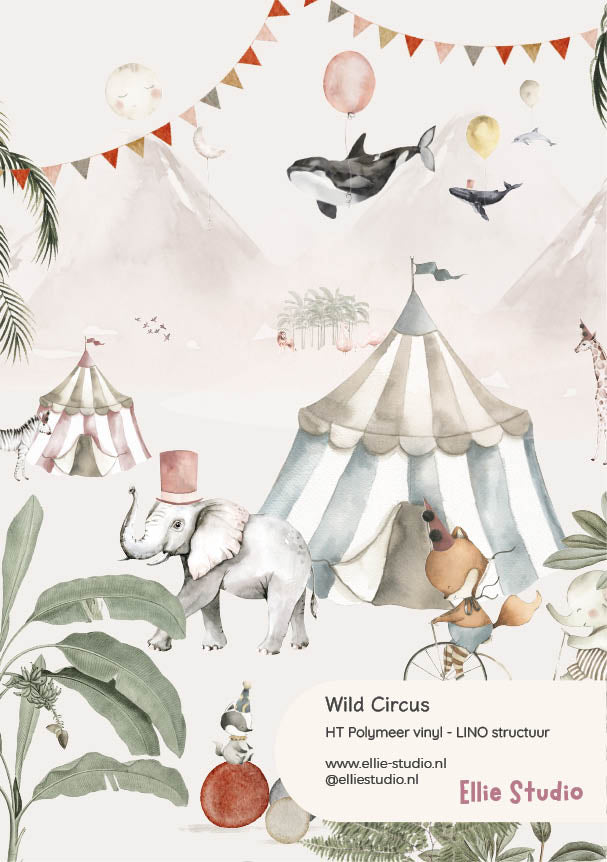 Muursticker staal - Wild Circus