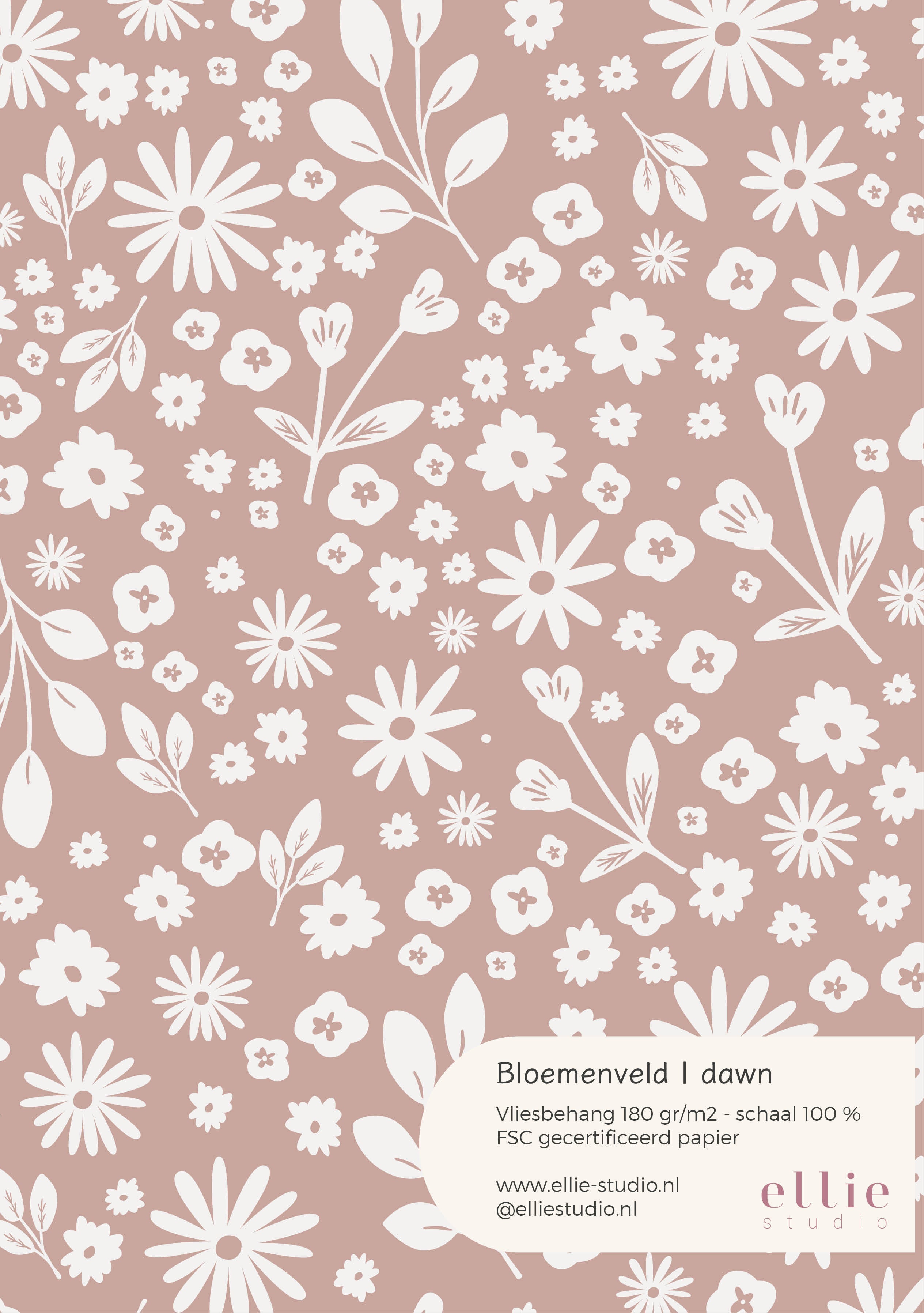 Wallpaper sample Flower field - dawn