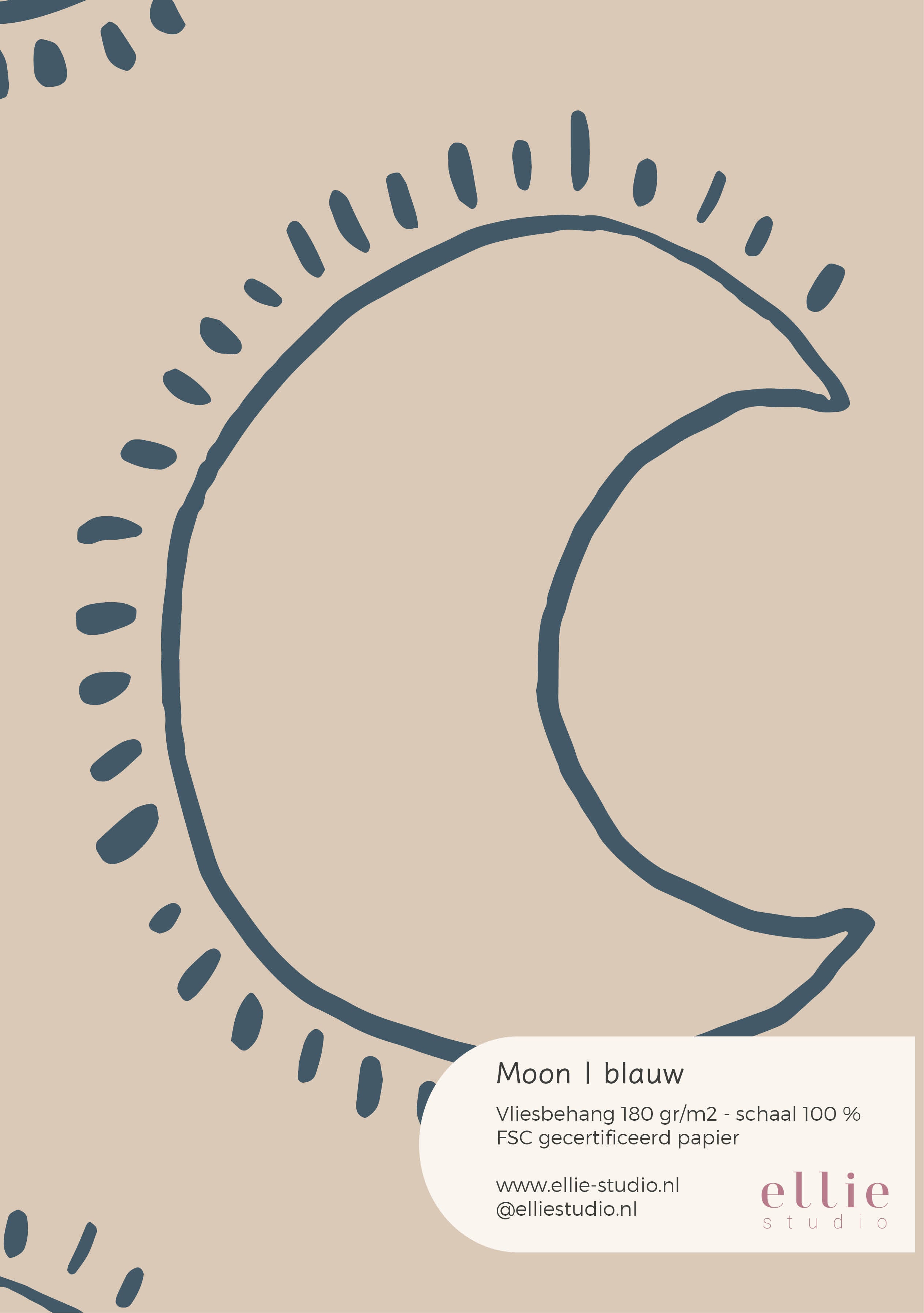 Behangstaal Moon - blauw