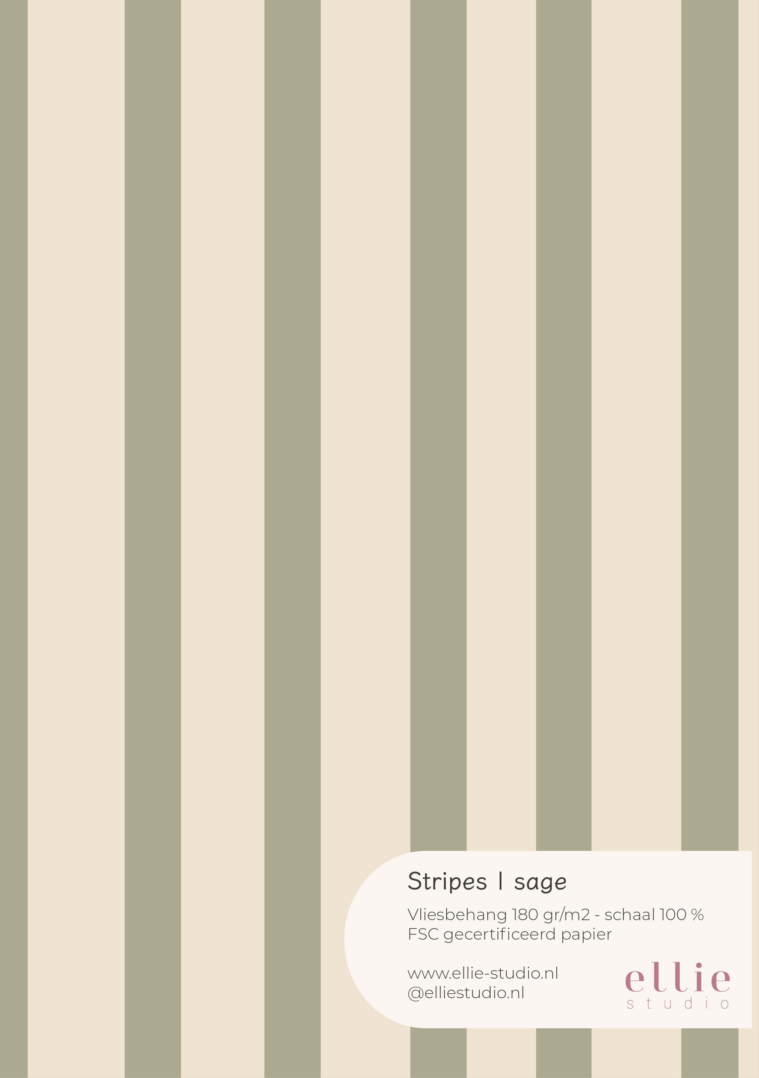 Behangstaal Stripes - sage