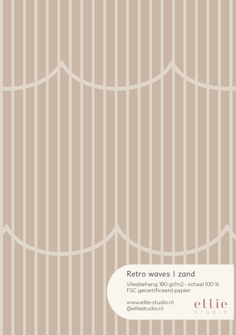 Wallpaper sample Retro Waves - sand