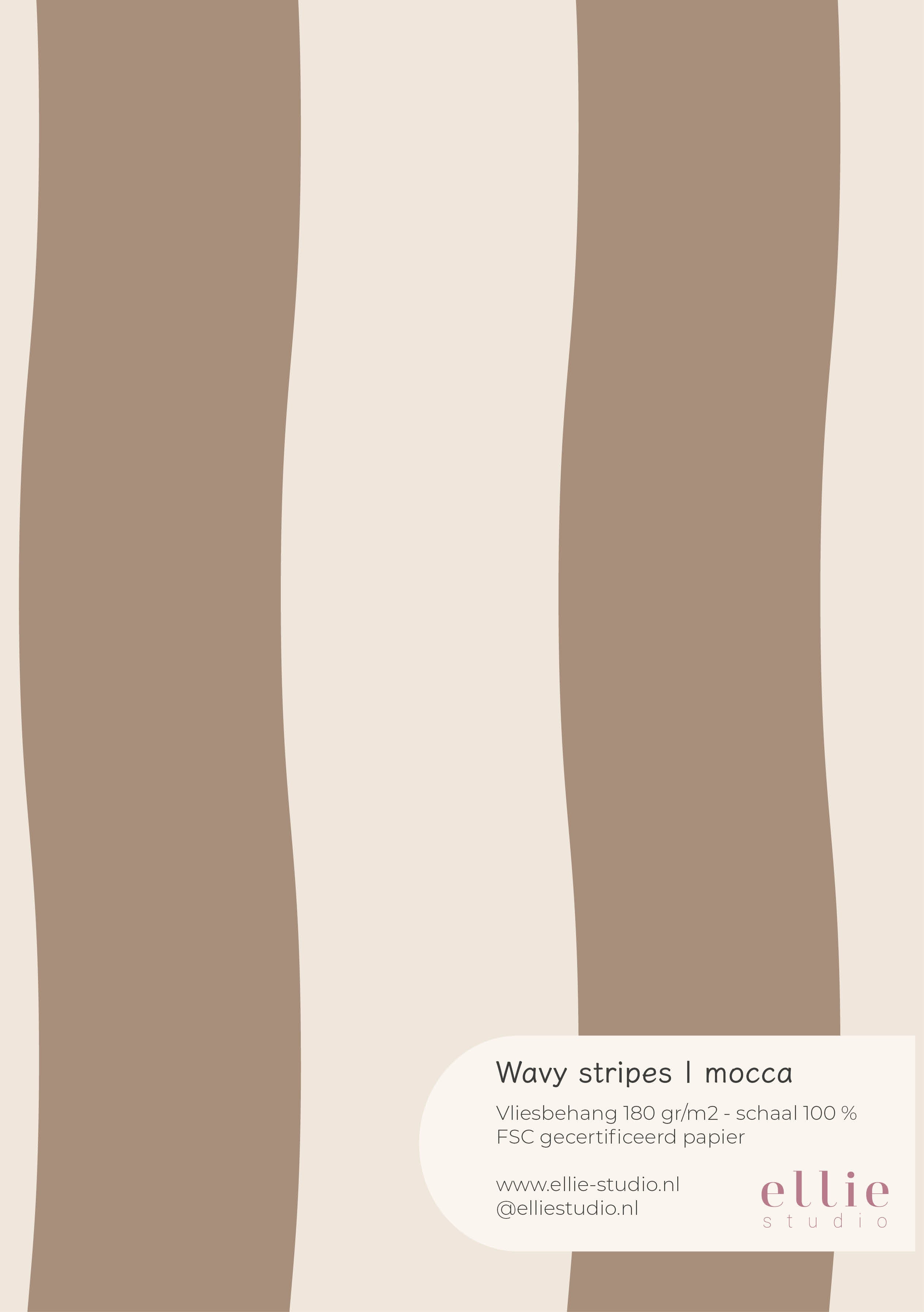 Behangstaal Wavy Stripes - mocca