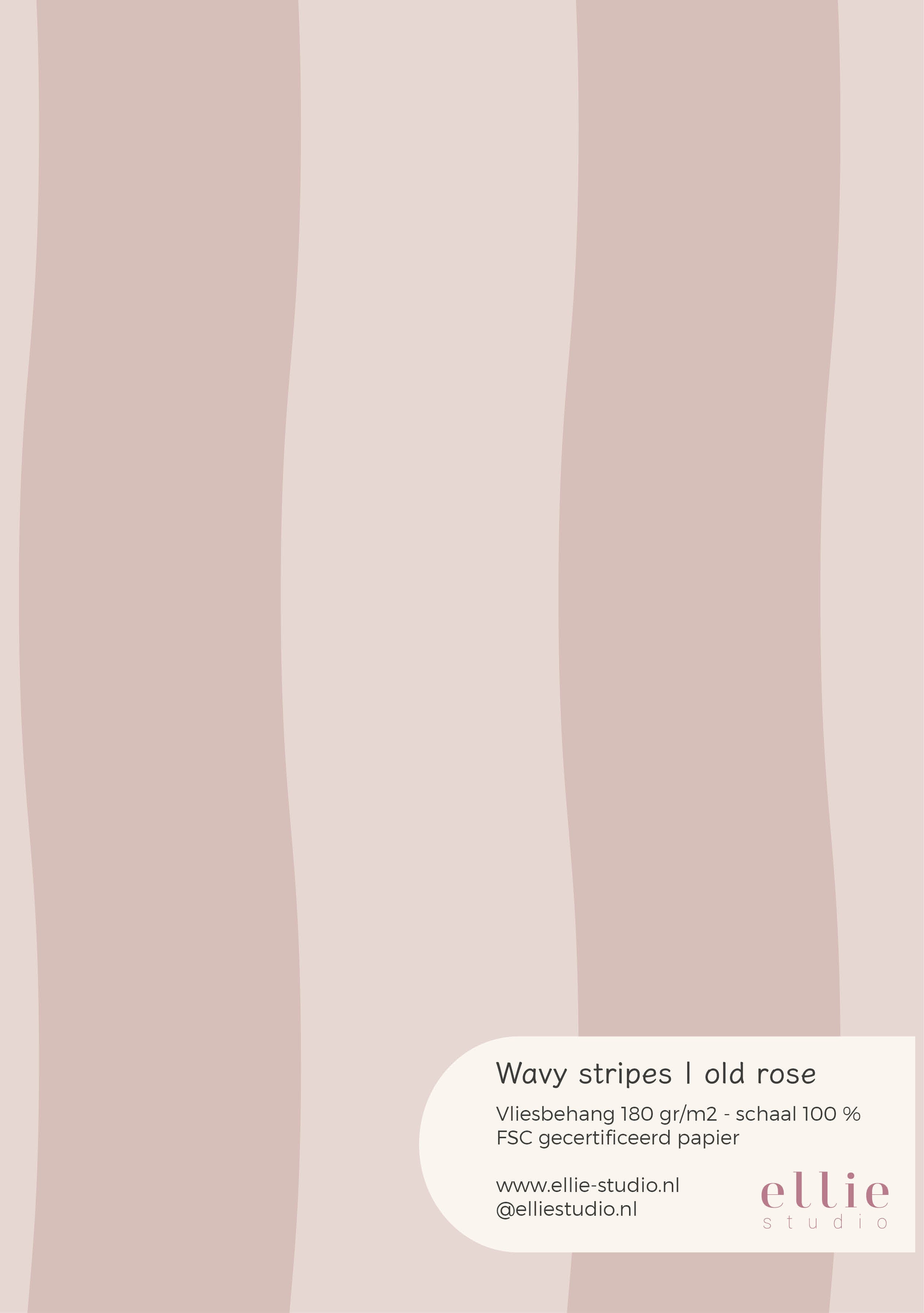 Behangstaal Wavy Stripes - old rose
