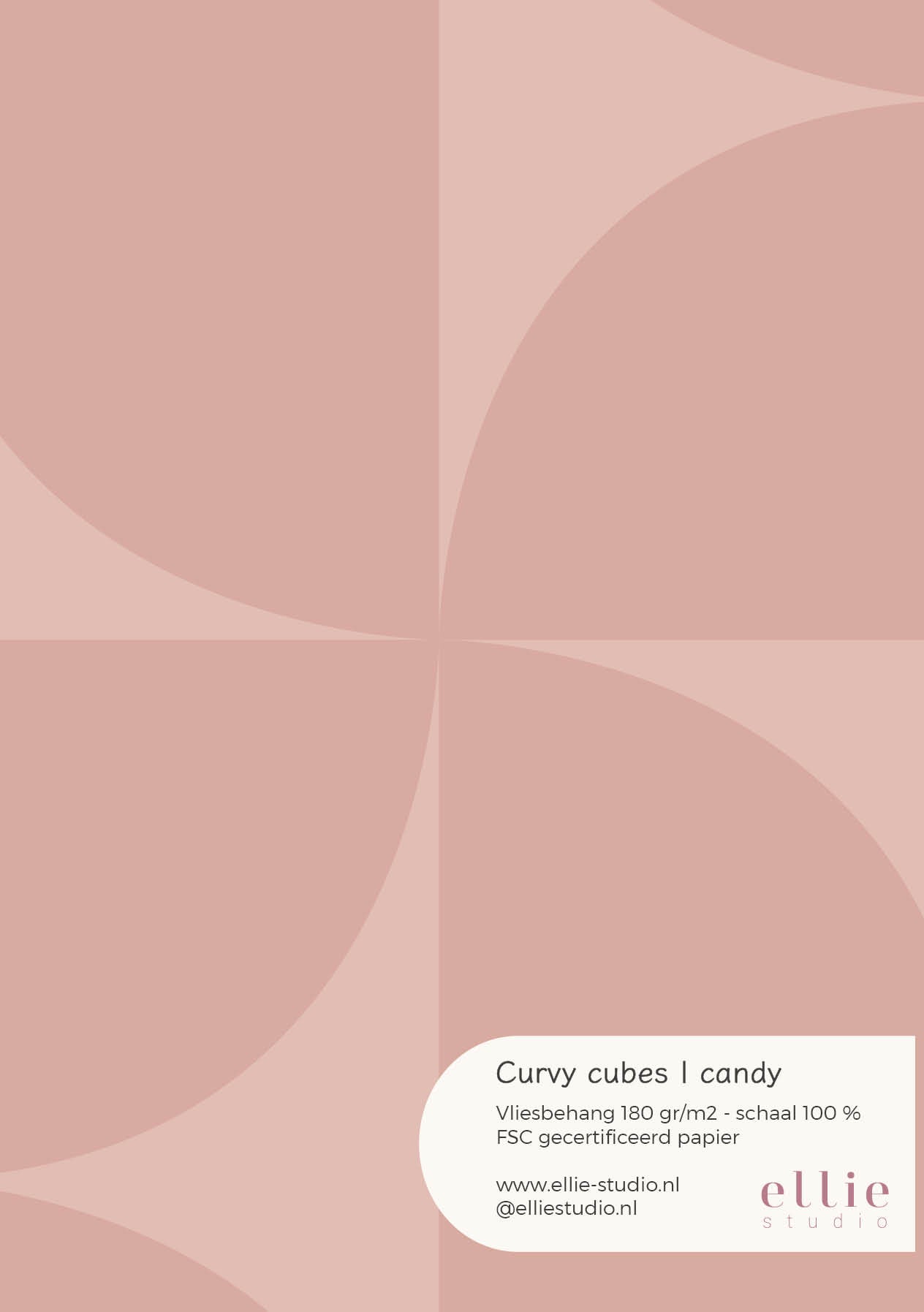 Behangstaal Curvy Cubes - candy