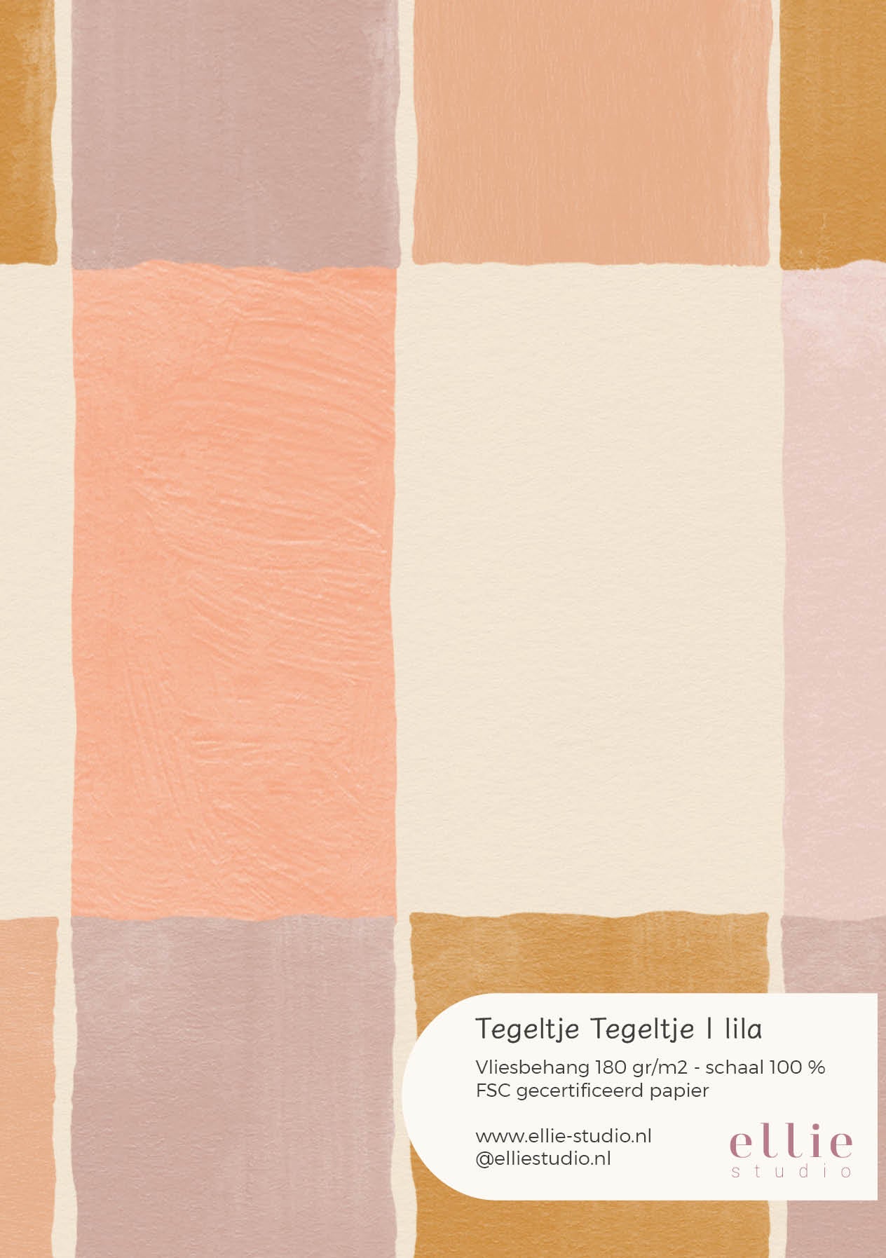 Behangstaal Tegeltje Tegeltje - Lila