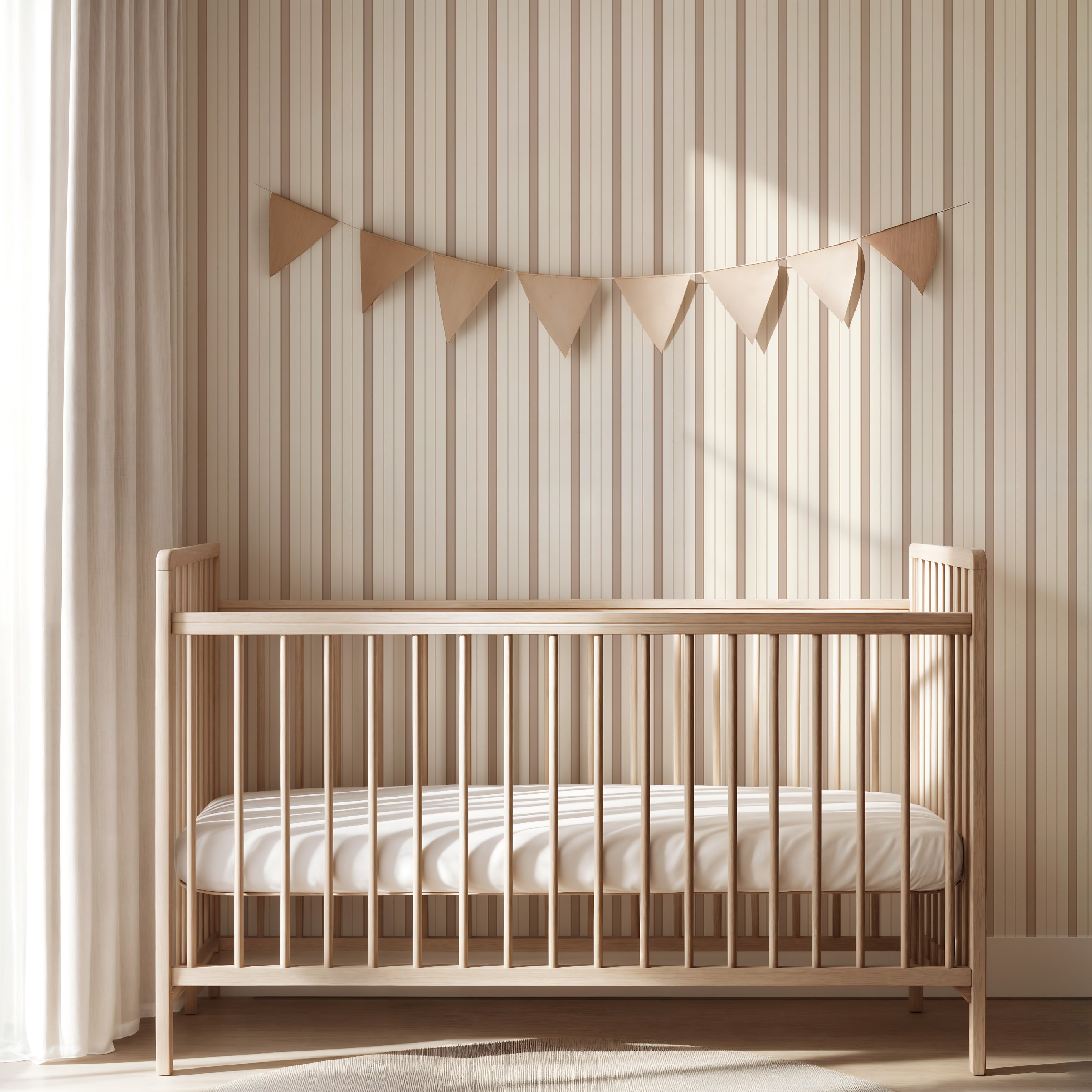 Behang Sweet Stripes – nougat