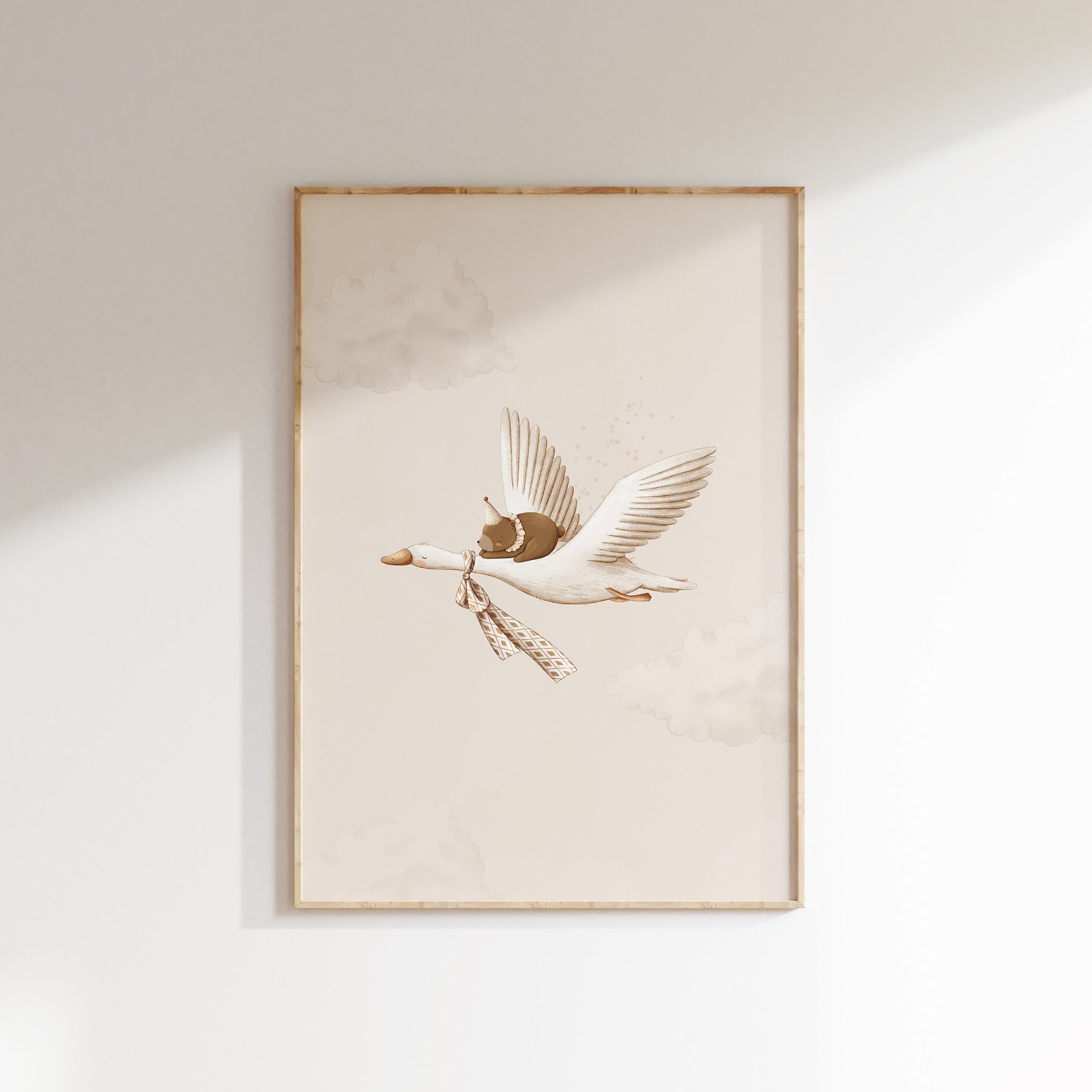 Children's room poster - Bear on a dream trip | Little Dreamers