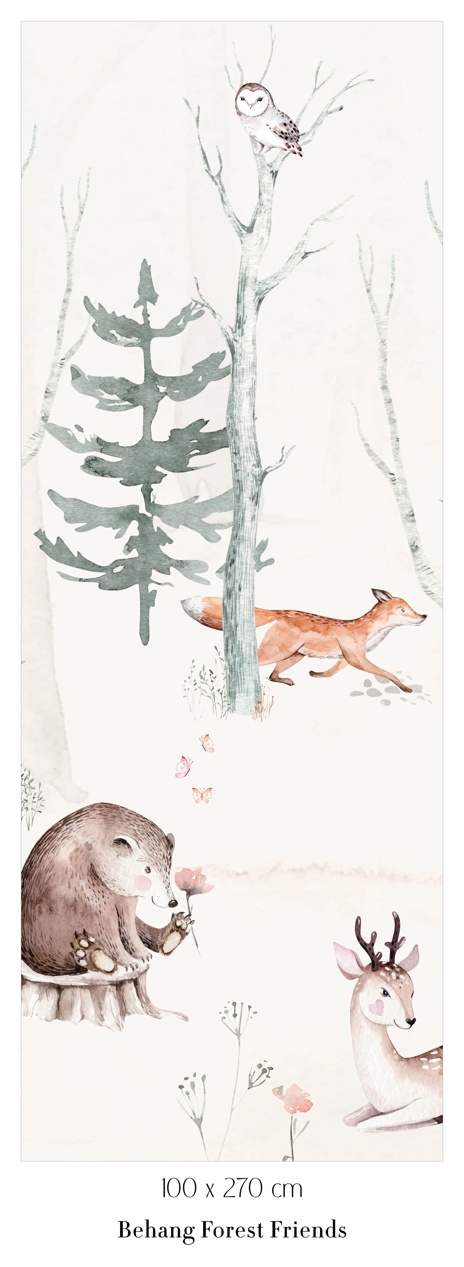 Collage wallpaper Forest Friends