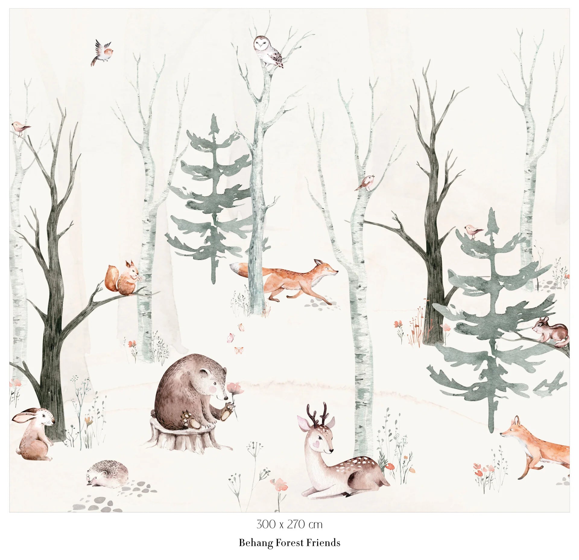 Collage wallpaper Forest Friends