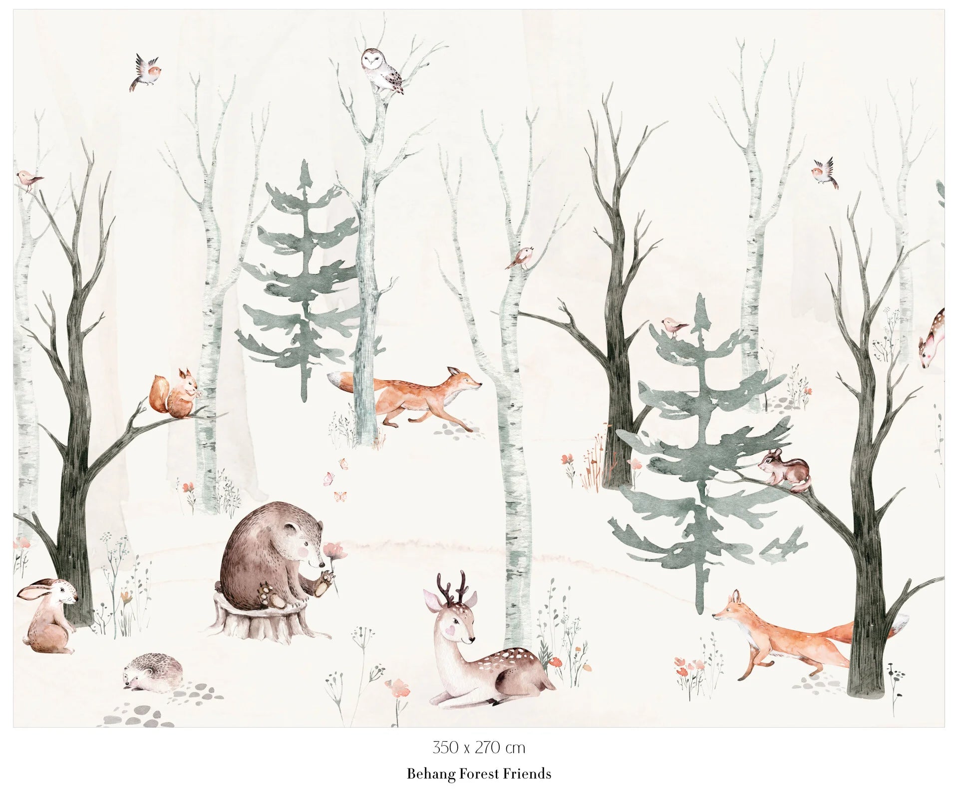 Collage wallpaper Forest Friends