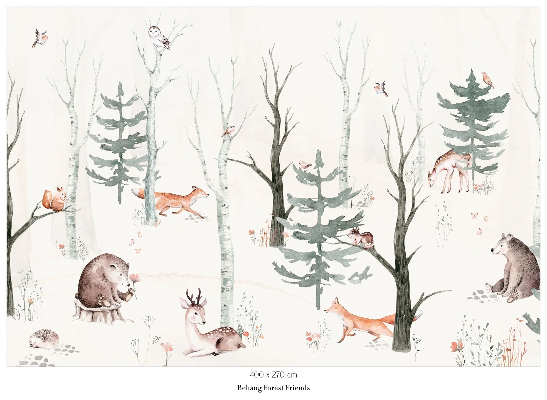 Collage wallpaper Forest Friends
